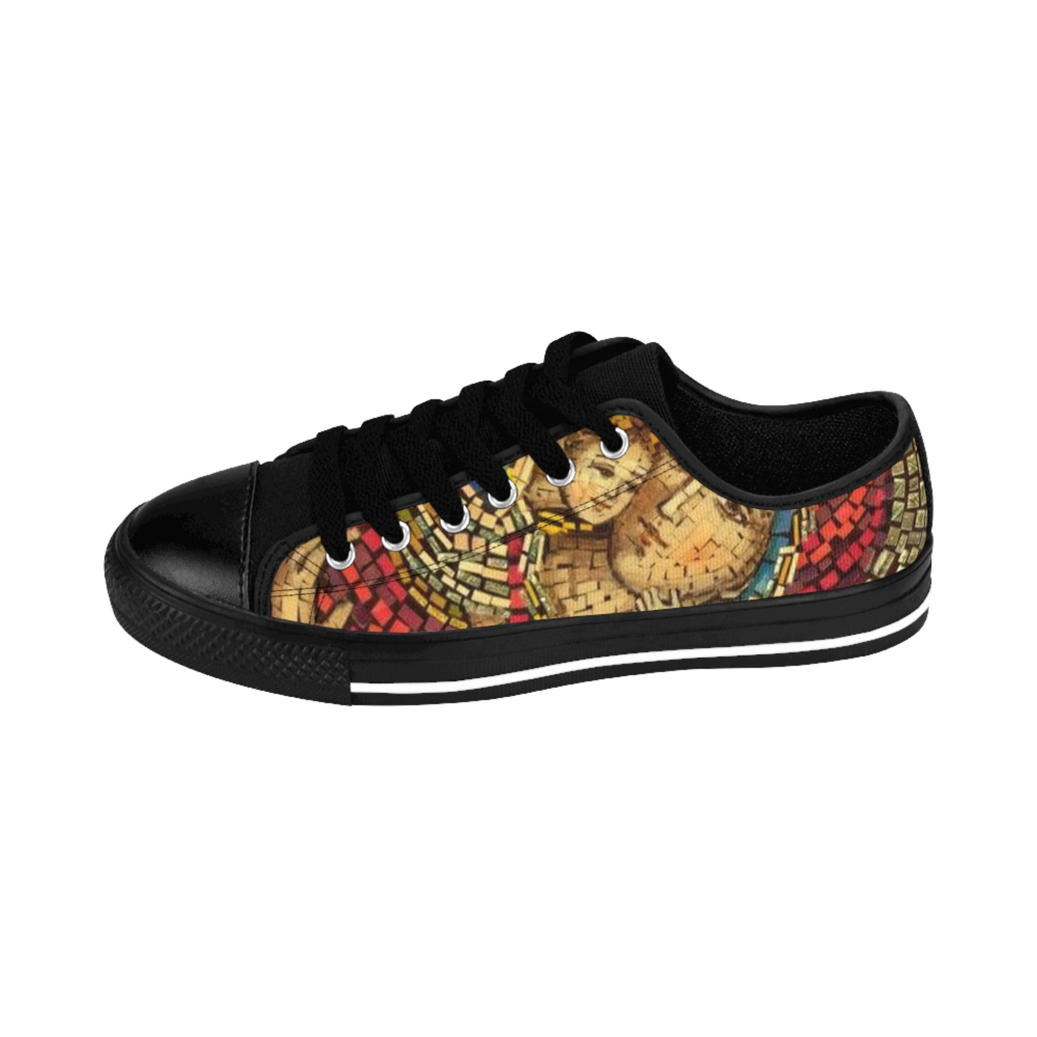 Artistic Men's Sneakers - Colorful Mosaic Design for Everyday Style