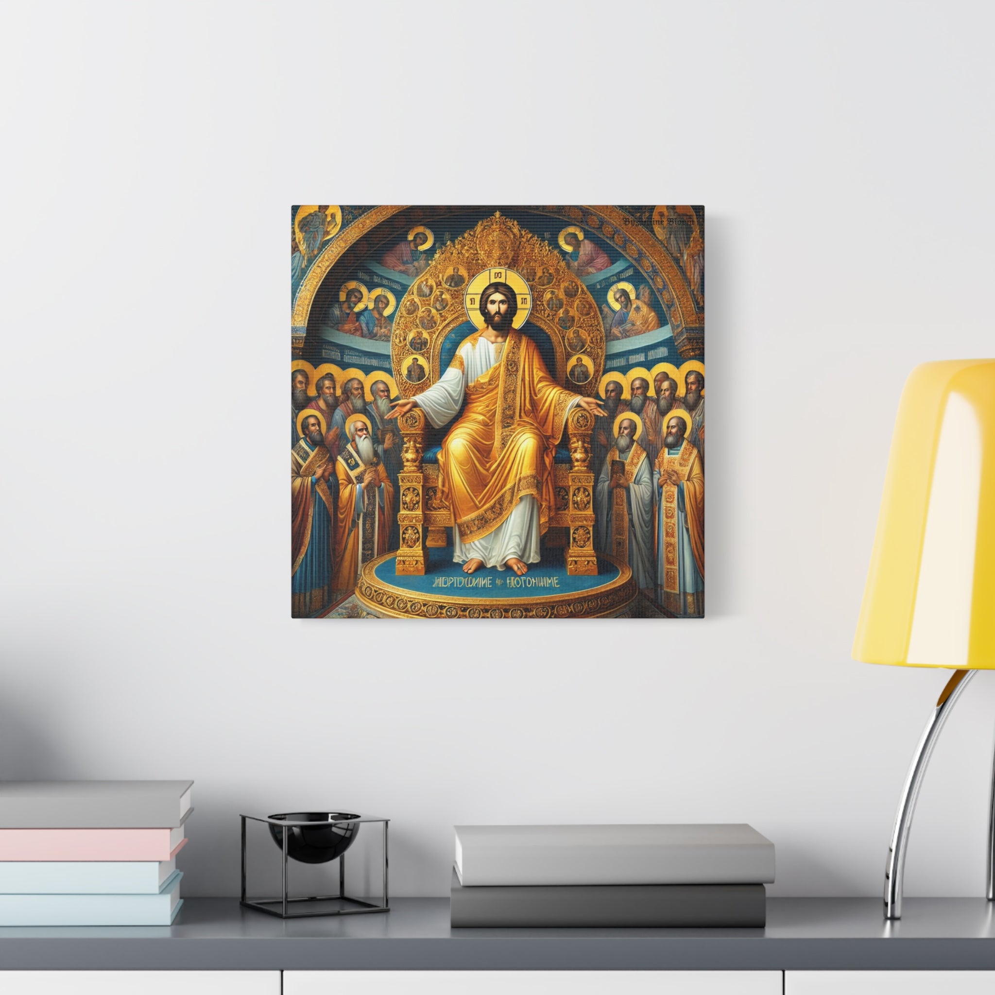 Religious Icon Matte Canvas Print - Christ in Glory Wall Art