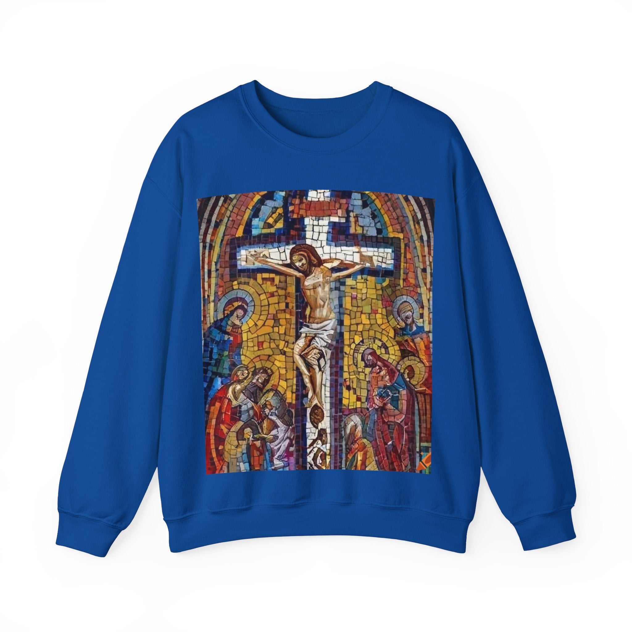 Religious Stained Glass Unisex Crewneck Sweatshirt