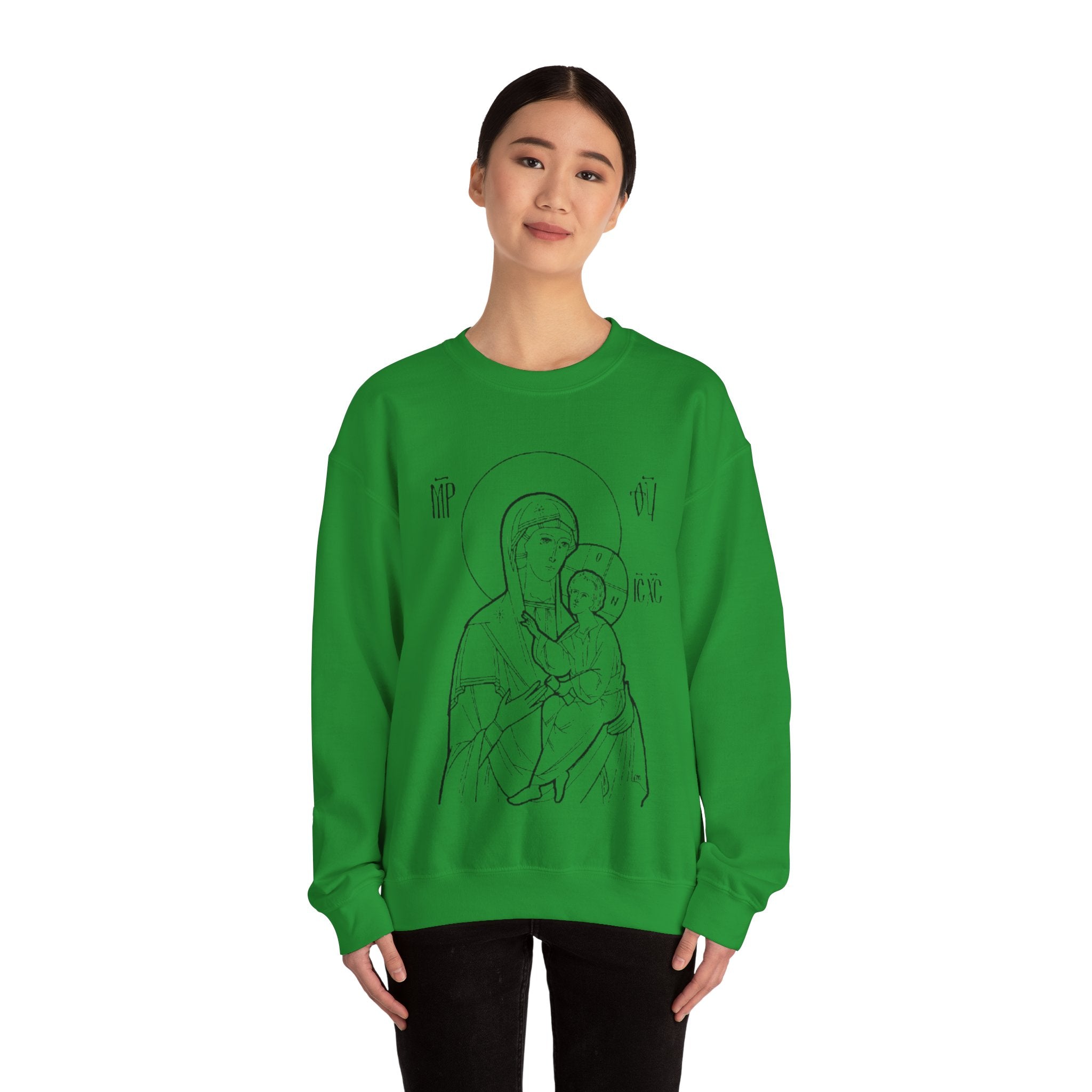 Holy Mother Unisex Sweatshirt – Vintage Religious Design