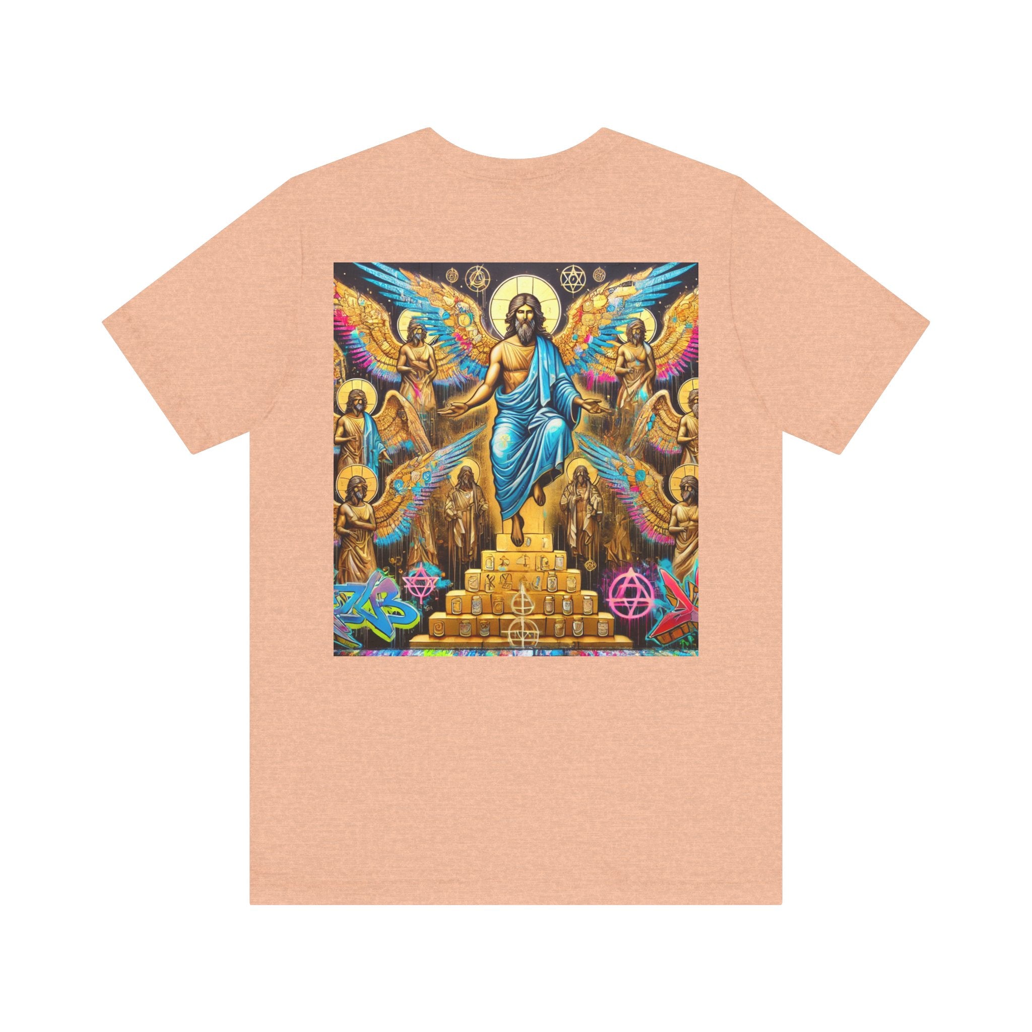 Heavenly Vibes Unisex Short Sleeve Tee - Colorful Divine Design