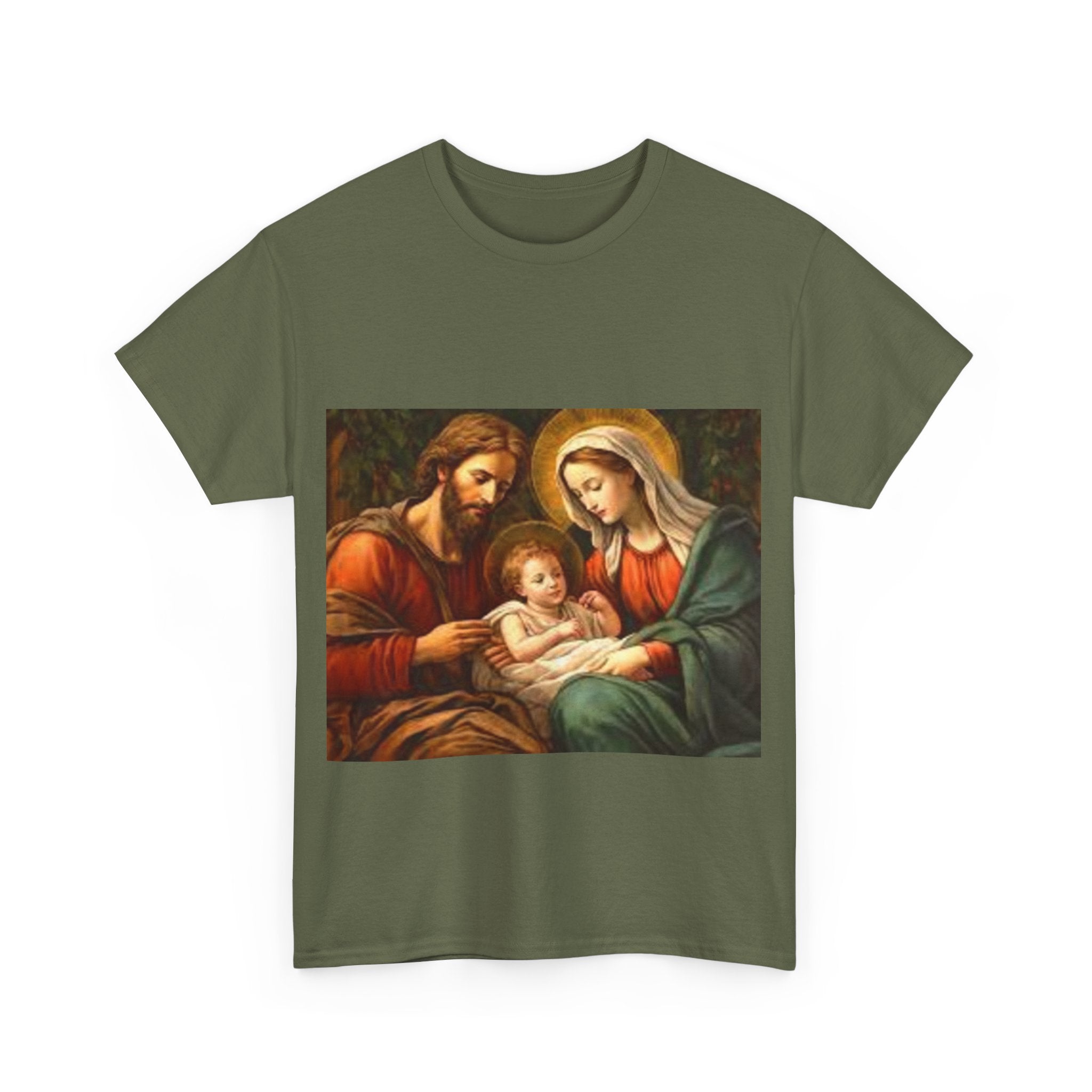Religious Family Art Unisex Heavy Cotton Tee - Inspirational Christian T-Shirt