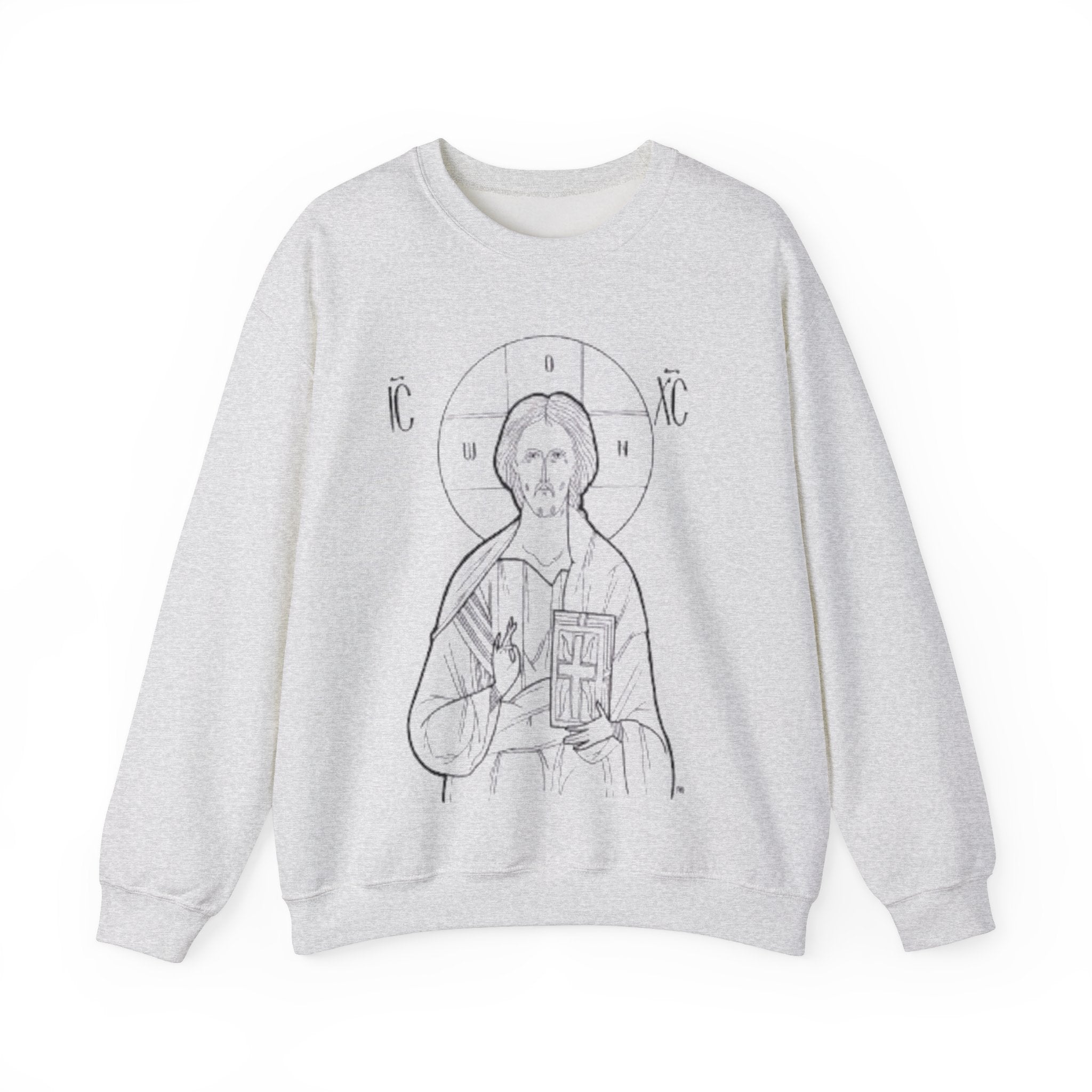 Vintage Christ Icon Sweatshirt | Unisex Crewneck for Religious Celebrations