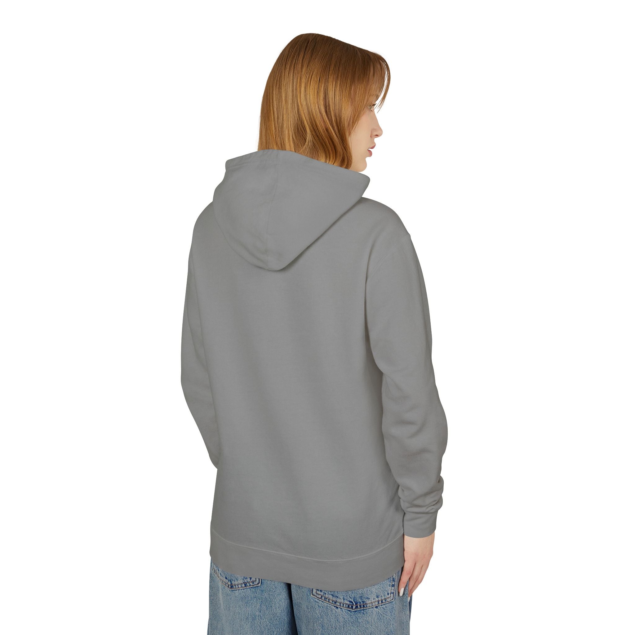 Faith-Inspired Unisex Lightweight Hooded Sweatshirt with Jesus Design