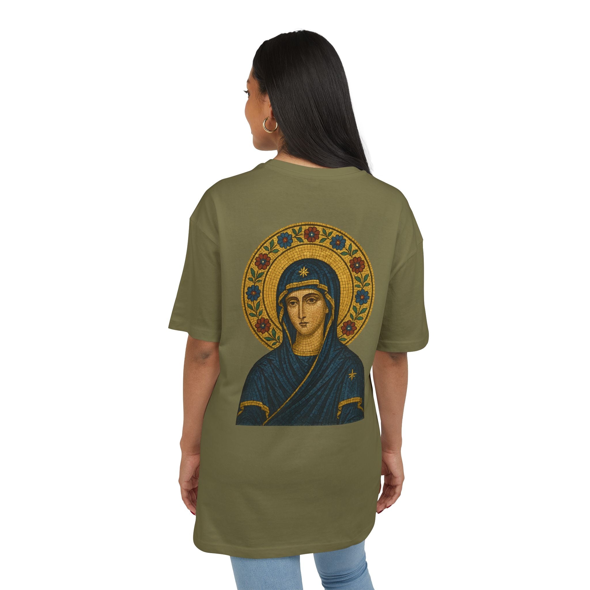 Iconic Mary Oversized Tee - Vintage Faith Shirt