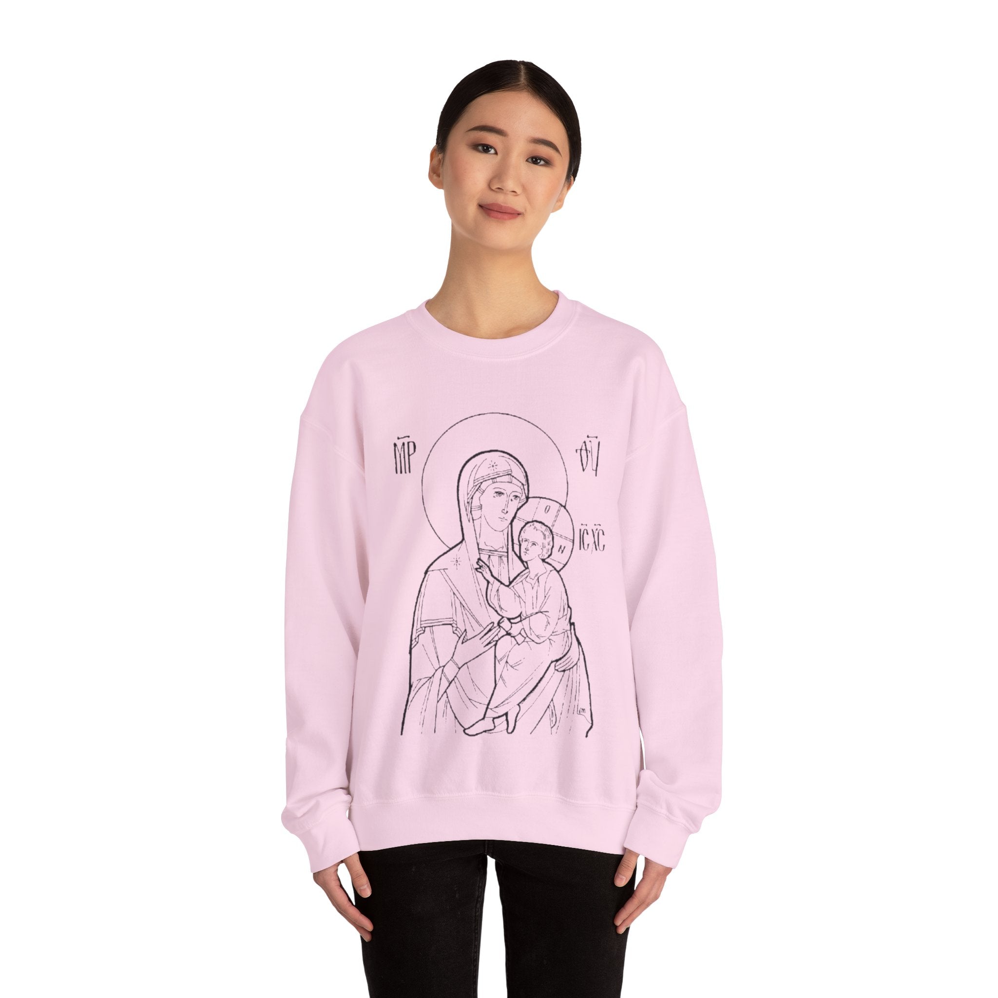Holy Mother Unisex Sweatshirt – Vintage Religious Design