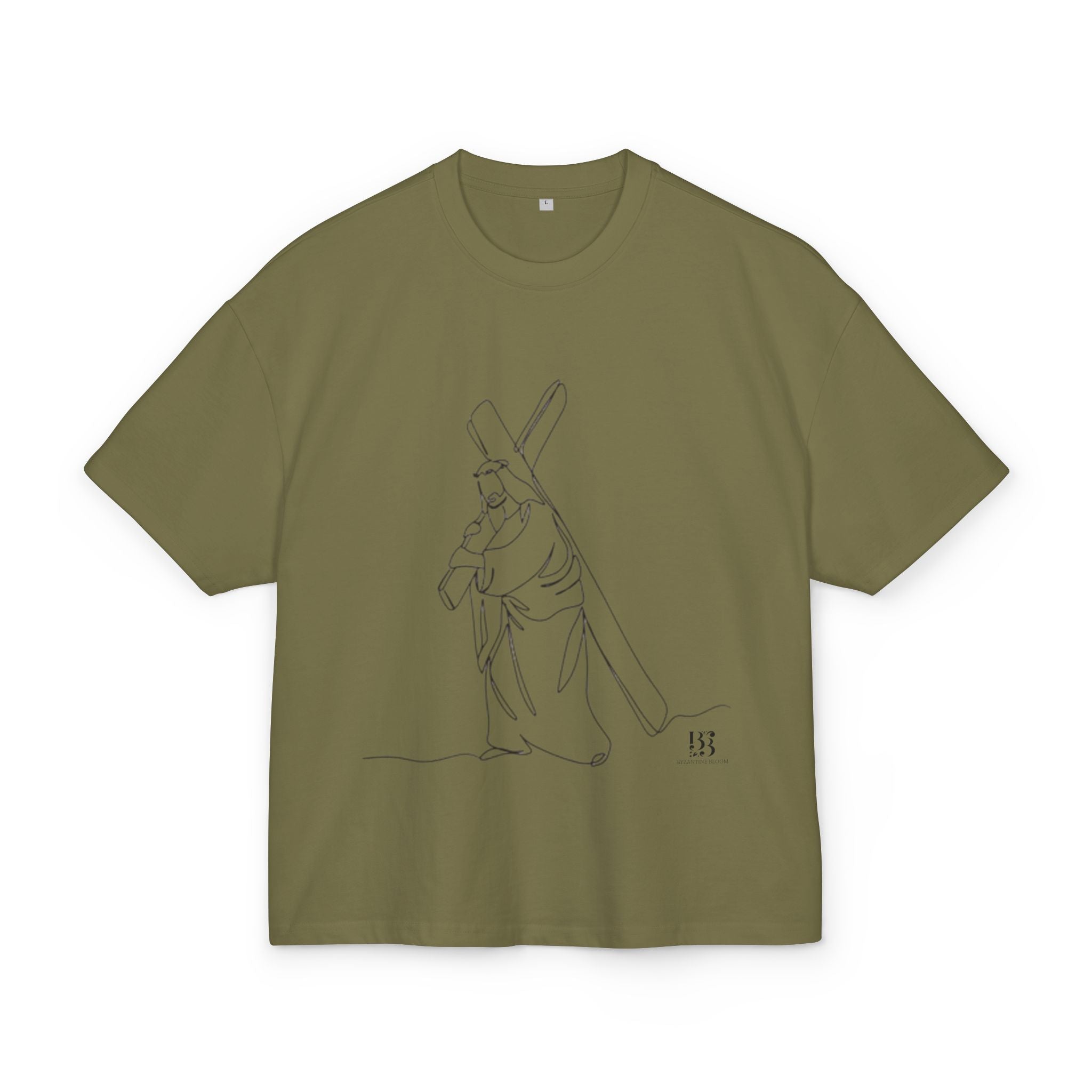 Outline - Faith Inspired Cotton Shirt, Jesus Cross