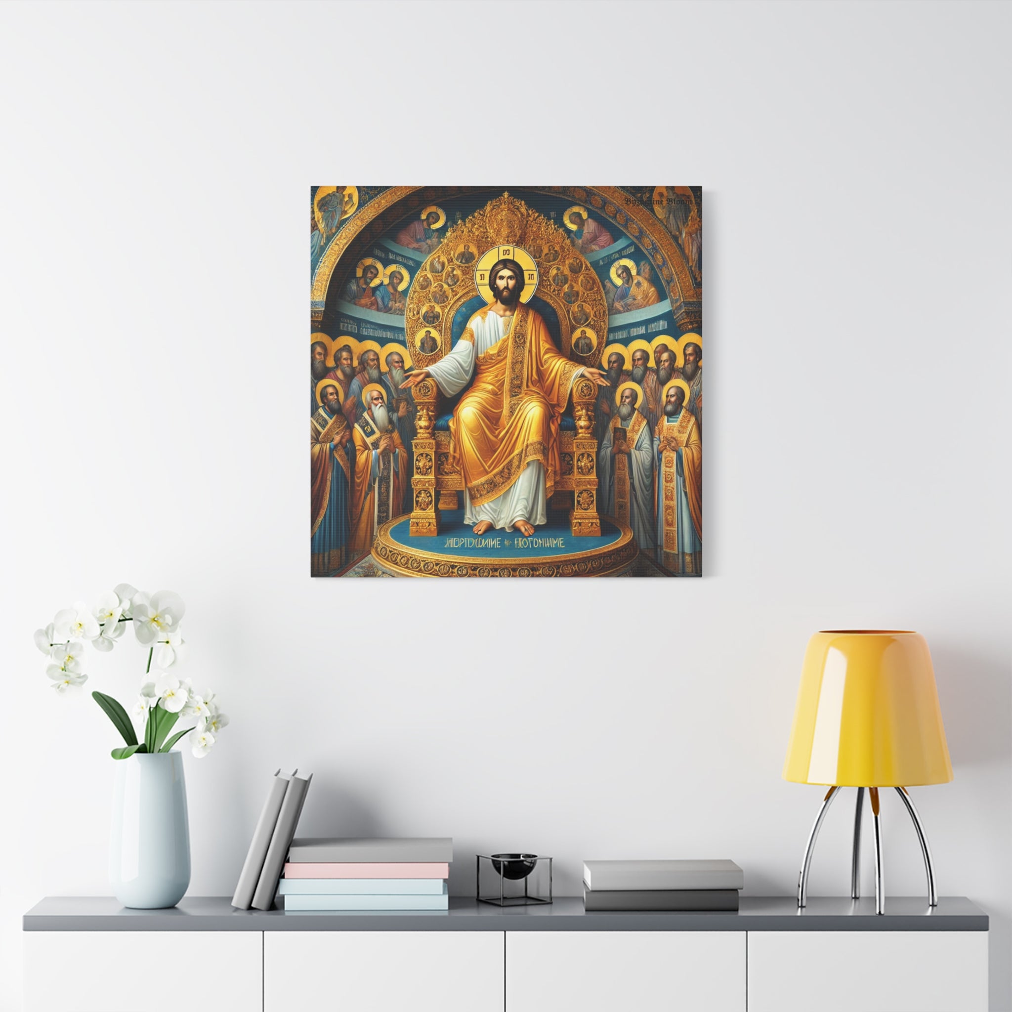 Religious Icon Matte Canvas Print - Christ in Glory Wall Art