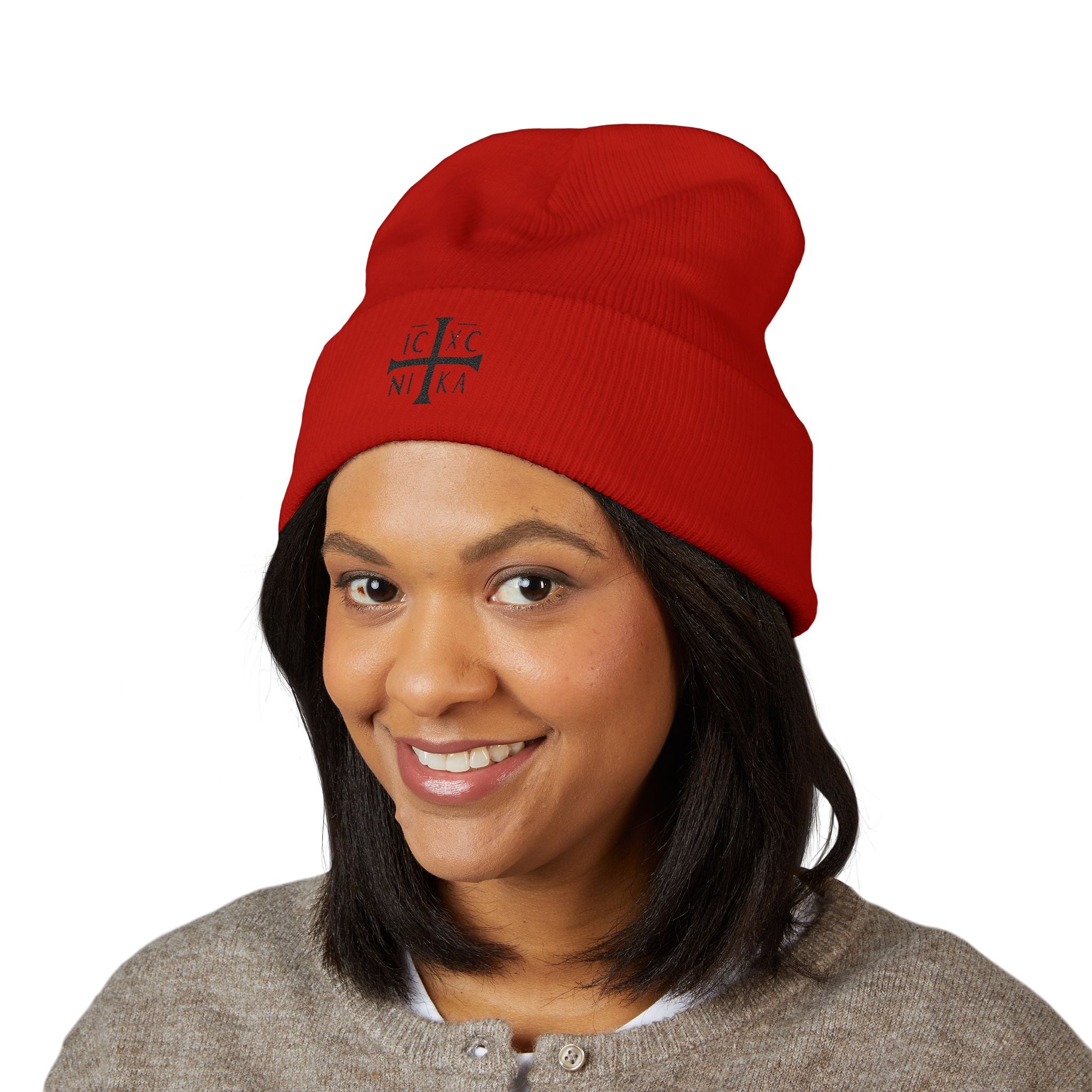 Embroidered IC XC NIKA Beanie