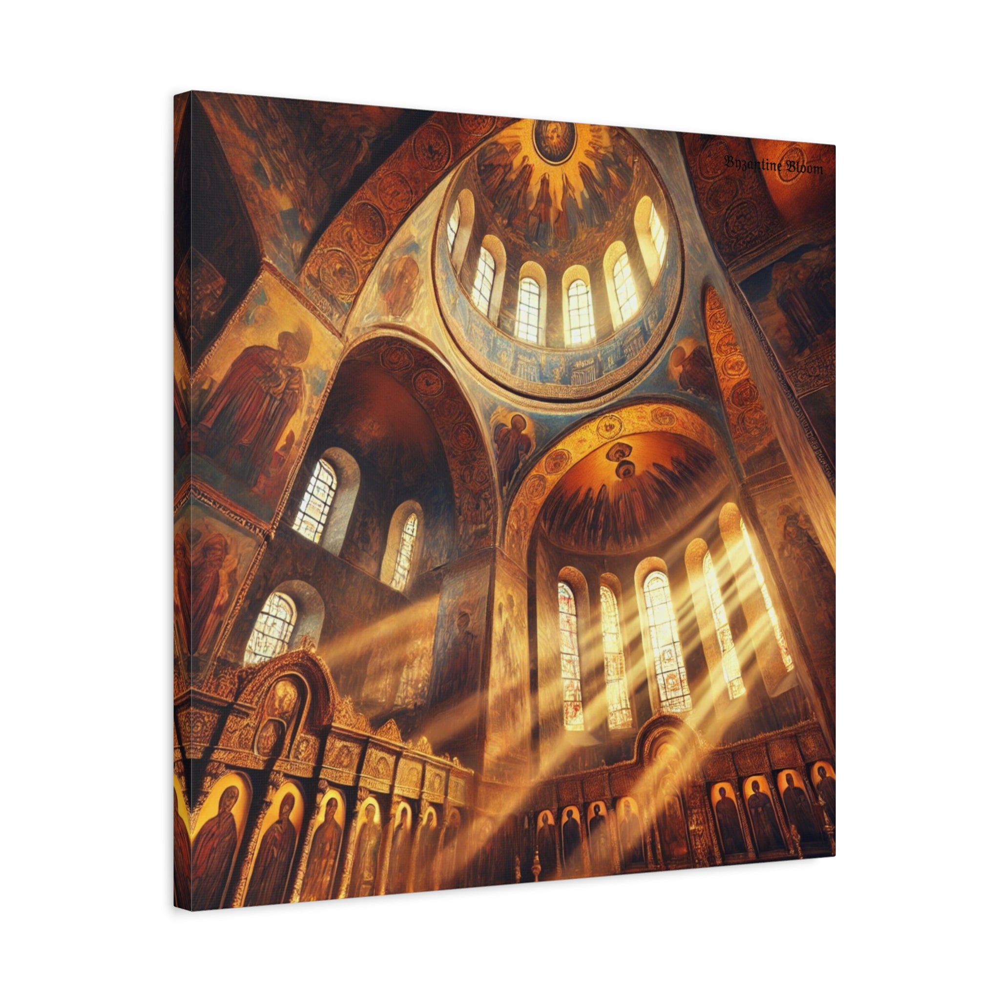 Stunning Religious Art Canvas Print - Illuminated Architecture