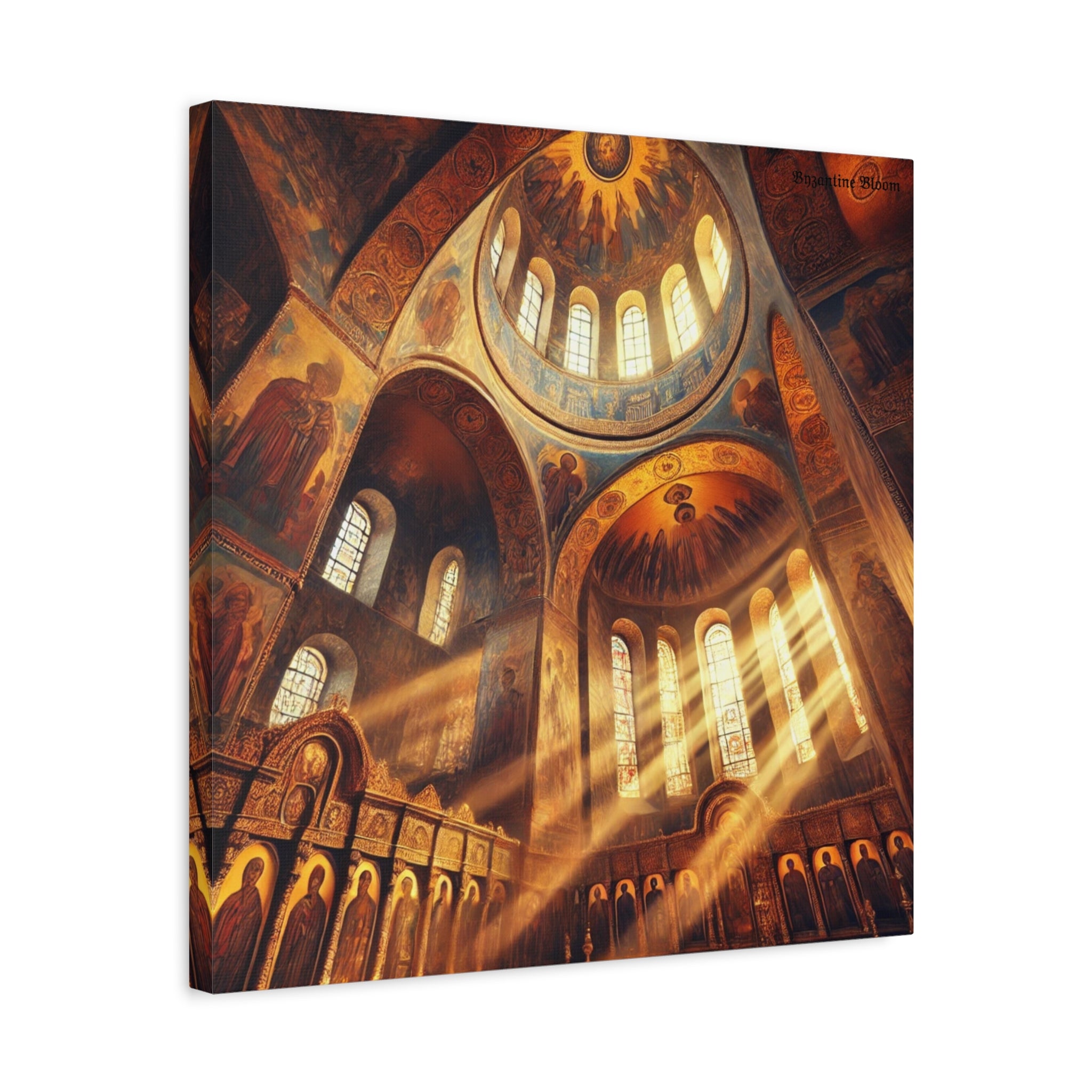 Stunning Religious Art Canvas Print - Illuminated Architecture