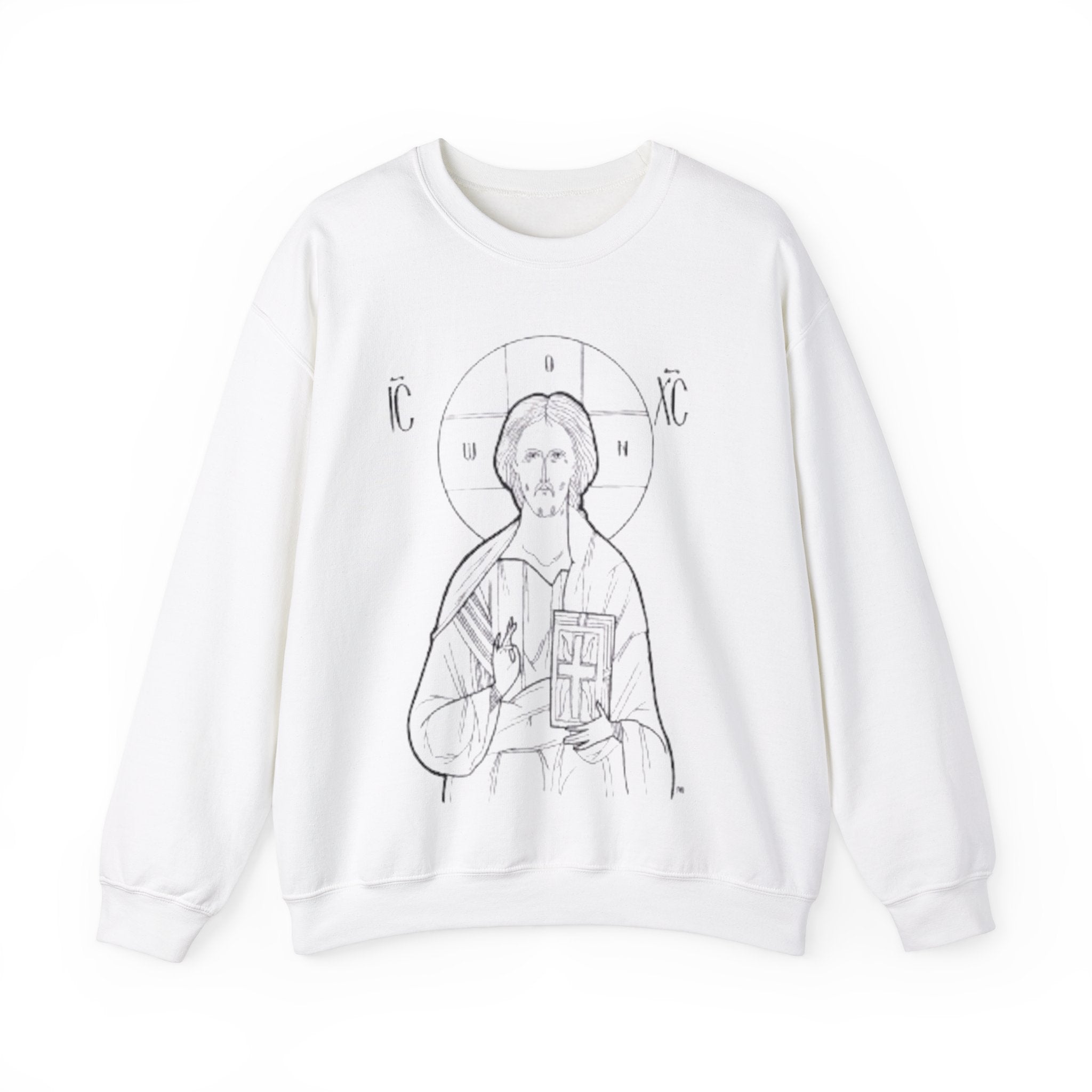 Vintage Christ Icon Sweatshirt | Unisex Crewneck for Religious Celebrations