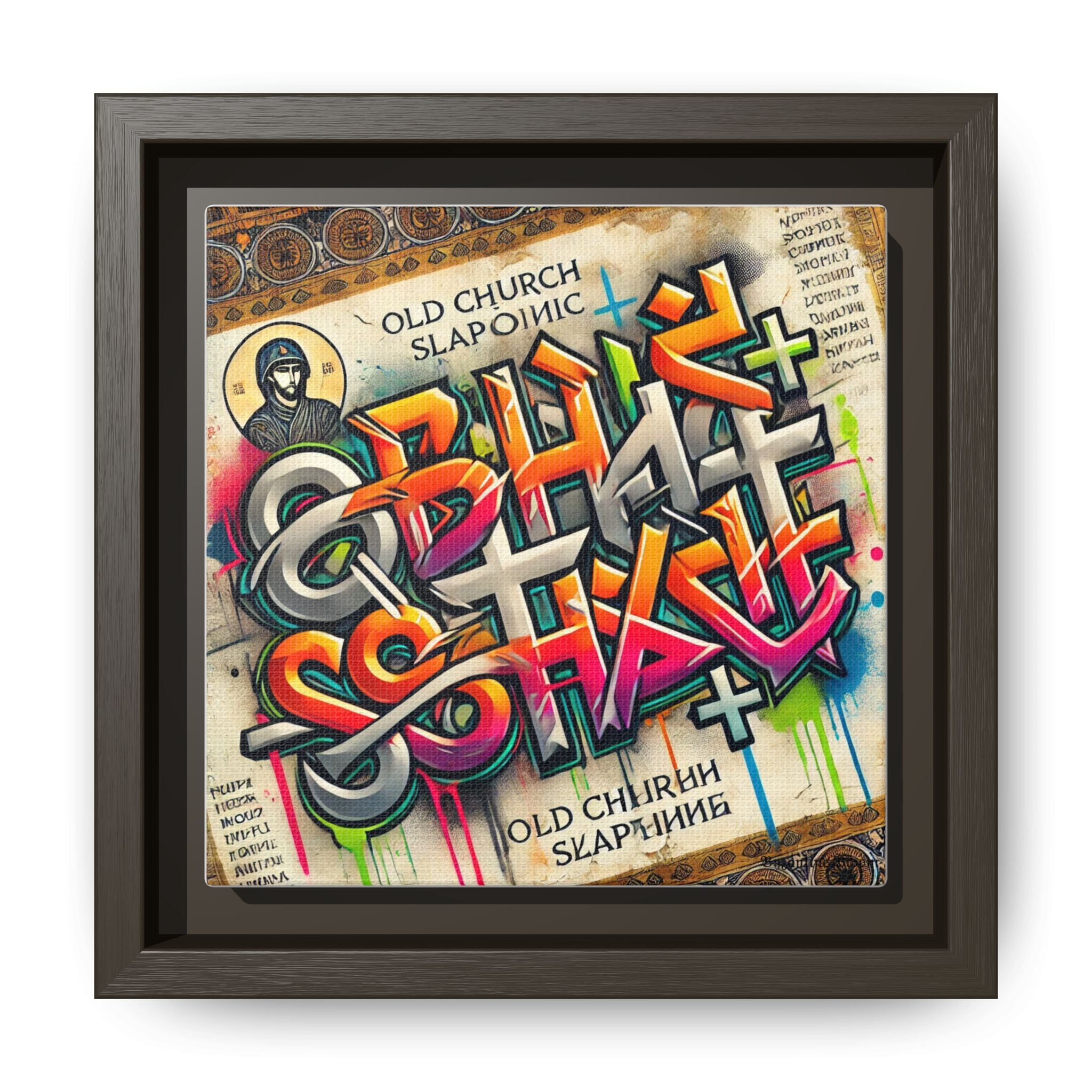 Graffiti Art Framed Canvas - Colorful Urban Wall Decor