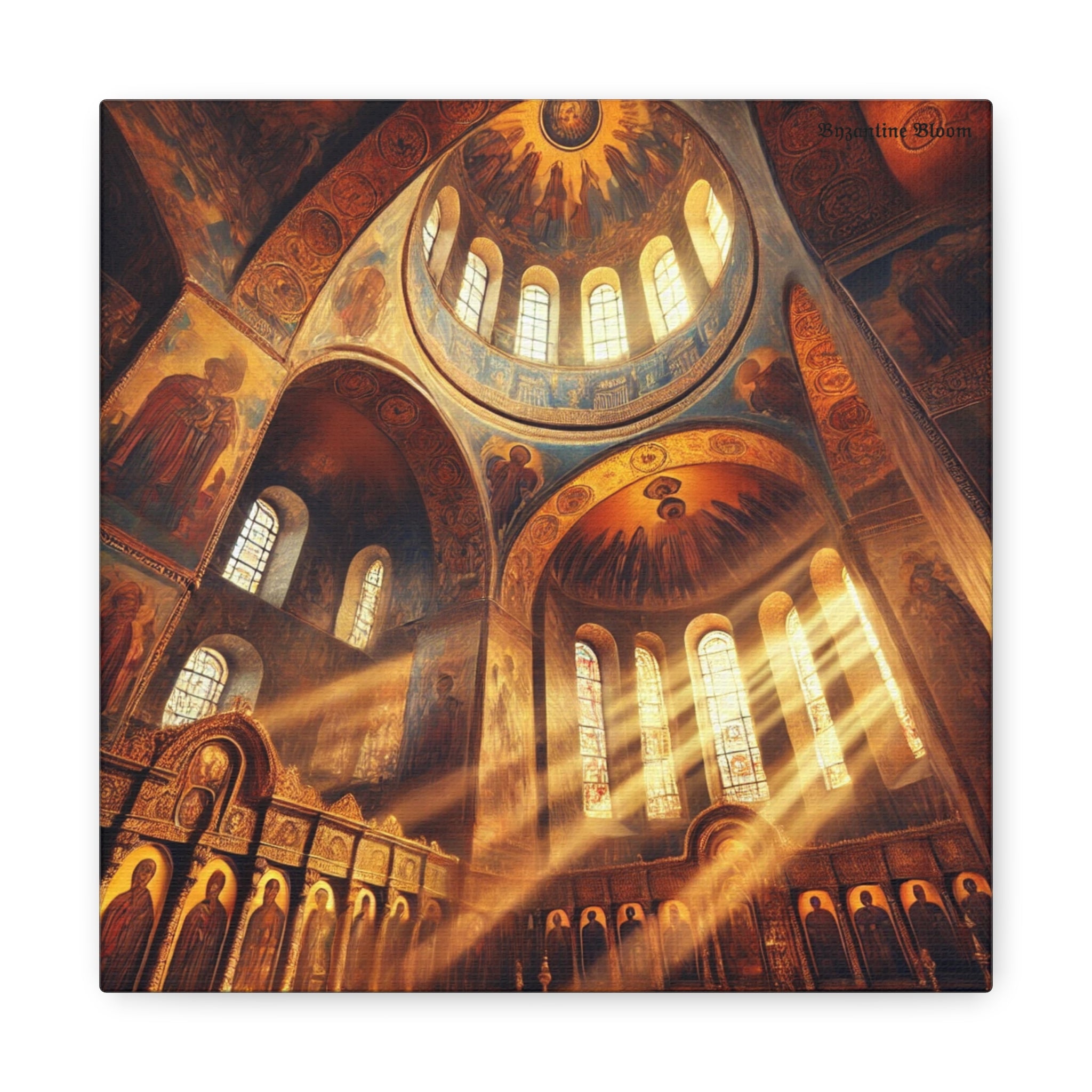 Stunning Religious Art Canvas Print - Illuminated Architecture
