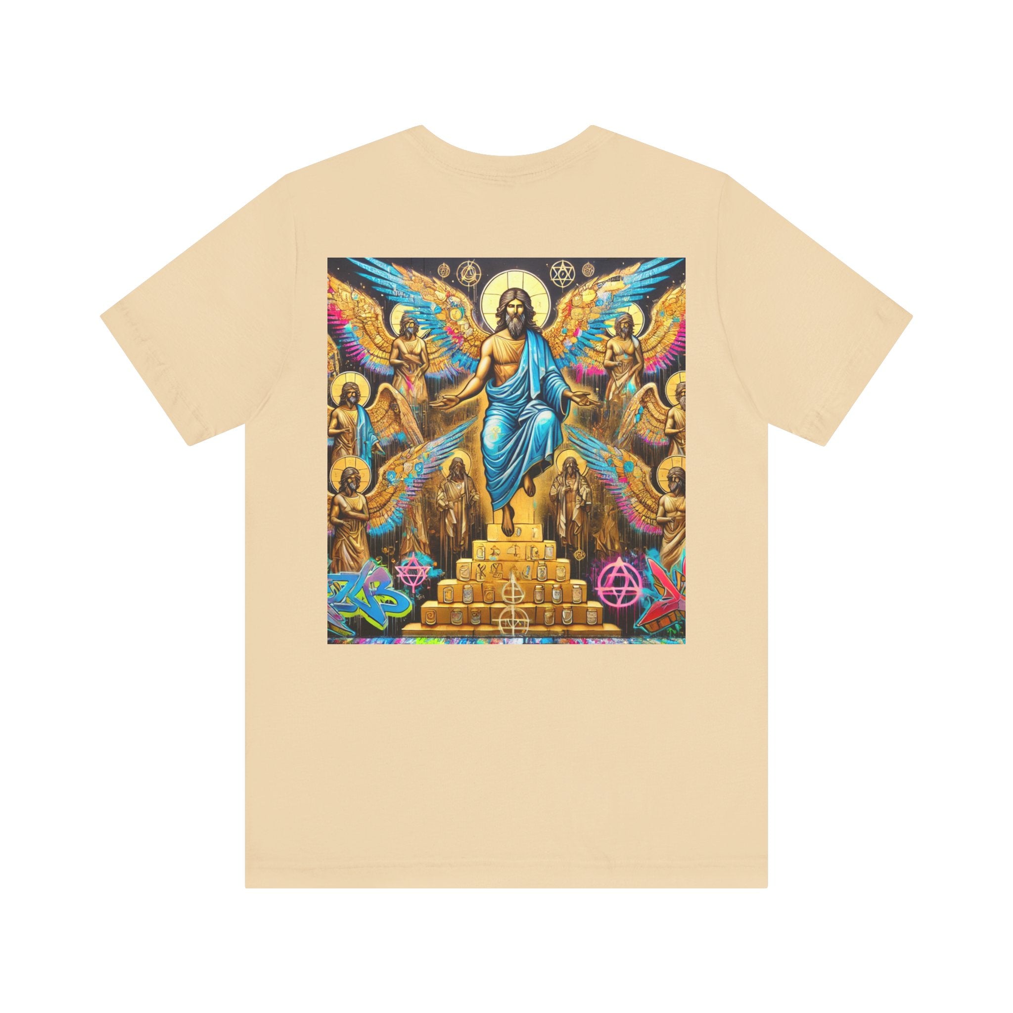 Heavenly Vibes Unisex Short Sleeve Tee - Colorful Divine Design