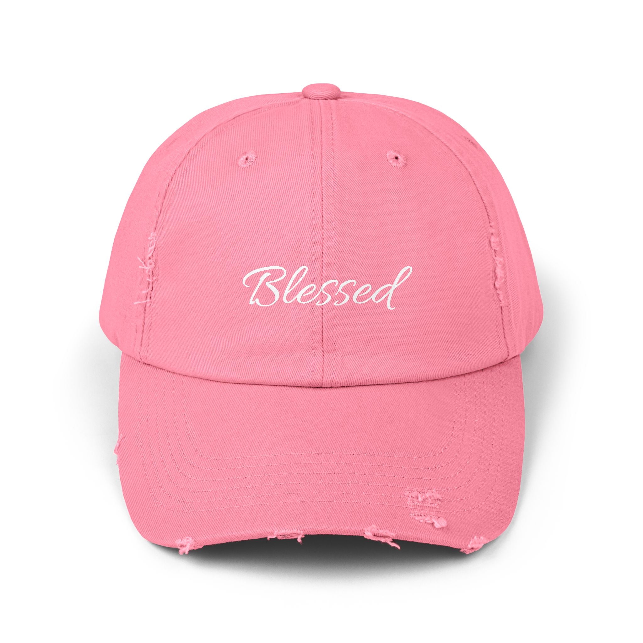 Blessed Distressed Cap - Unisex Casual Hat for Positivity