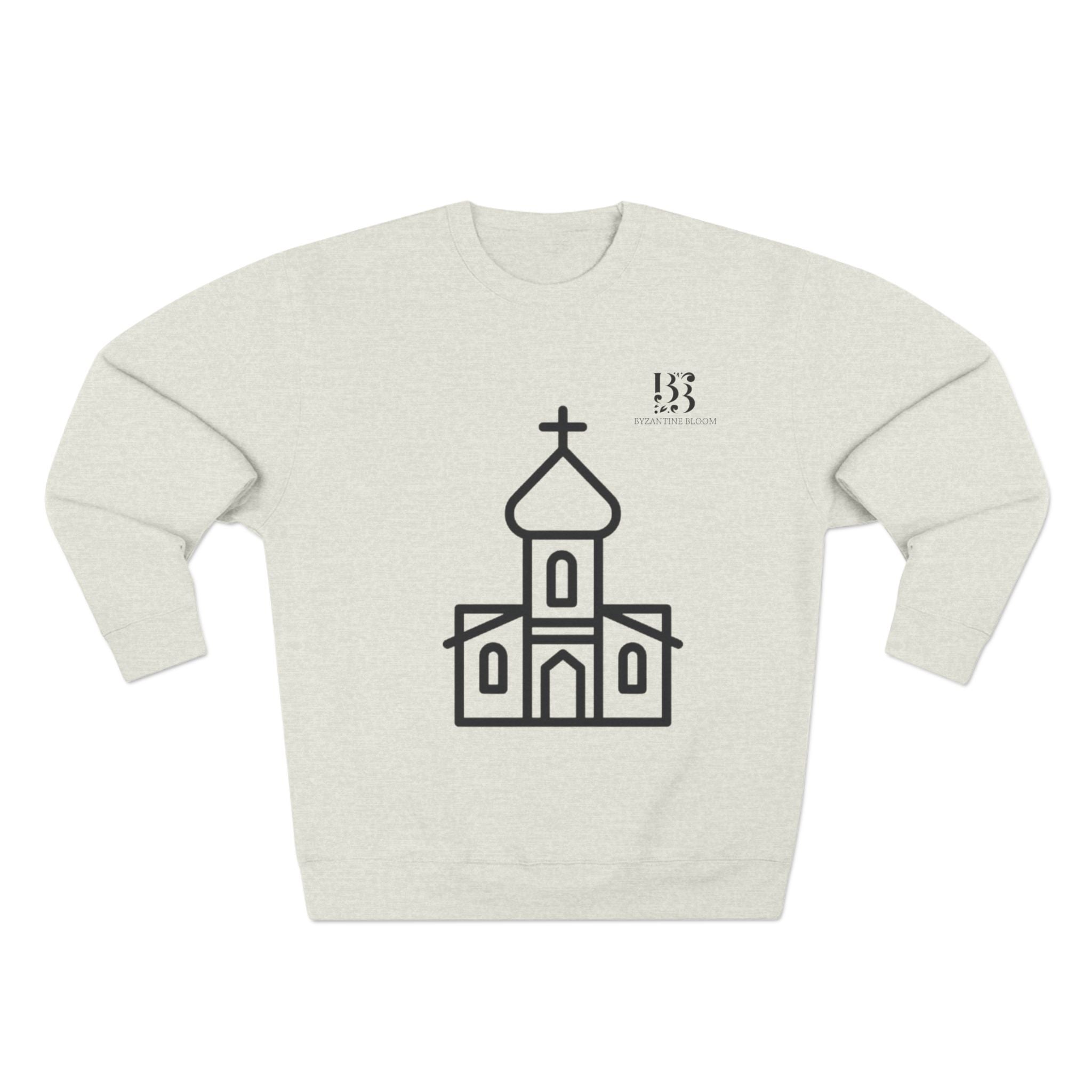 Minimalist Church Design Unisex Crewneck Sweatshirt - Perfect for Faith & Community Events