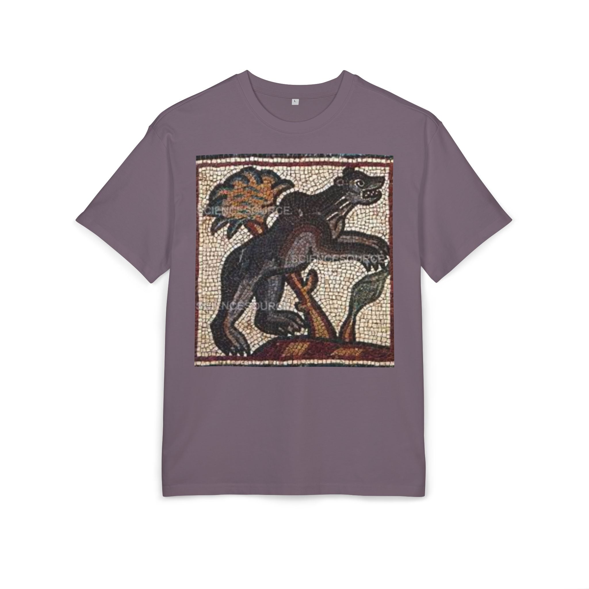 Artistic Mosaic Unisex Heavy Oversize Tee - Unique Graphic Design for Casual Style