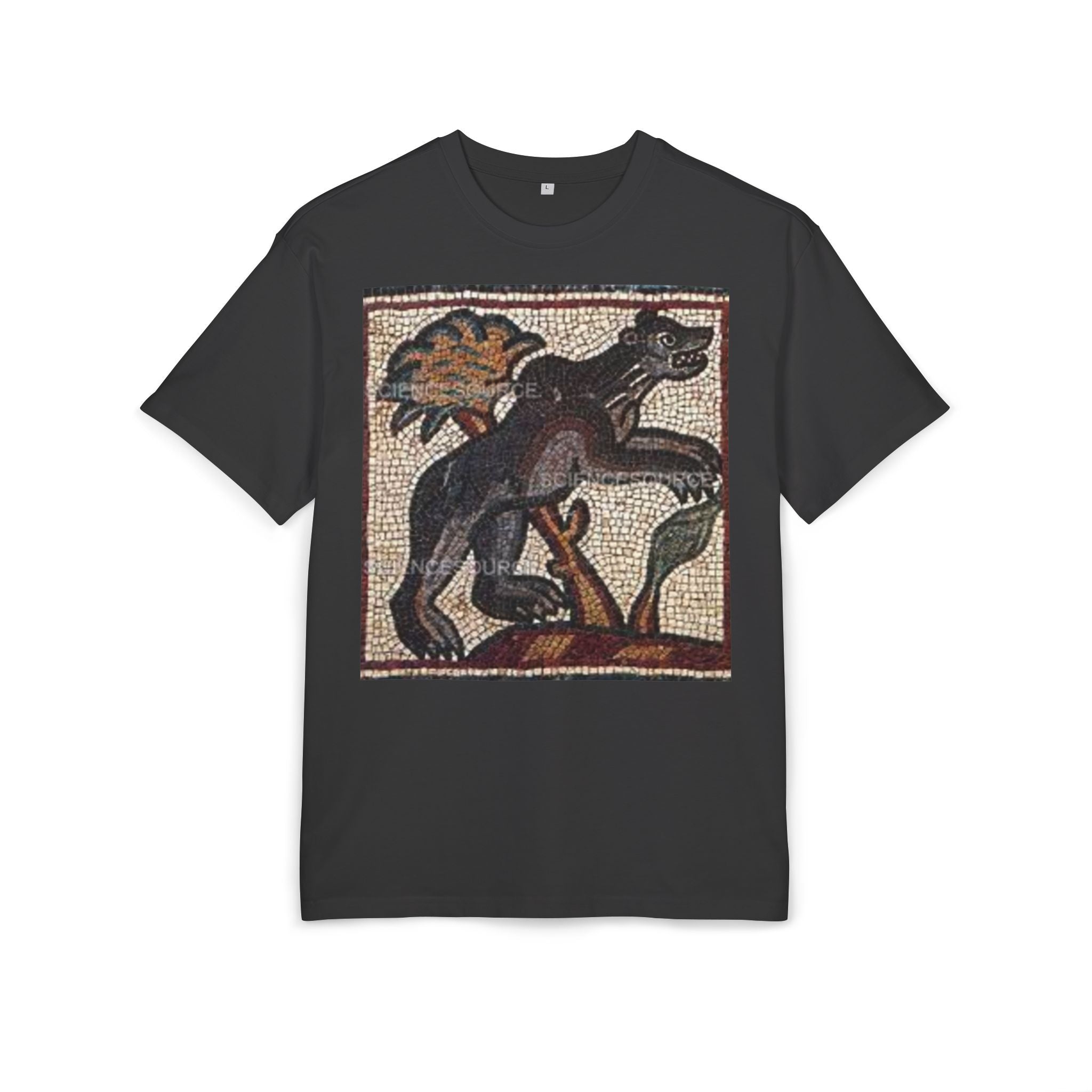 Artistic Mosaic Unisex Heavy Oversize Tee - Unique Graphic Design for Casual Style