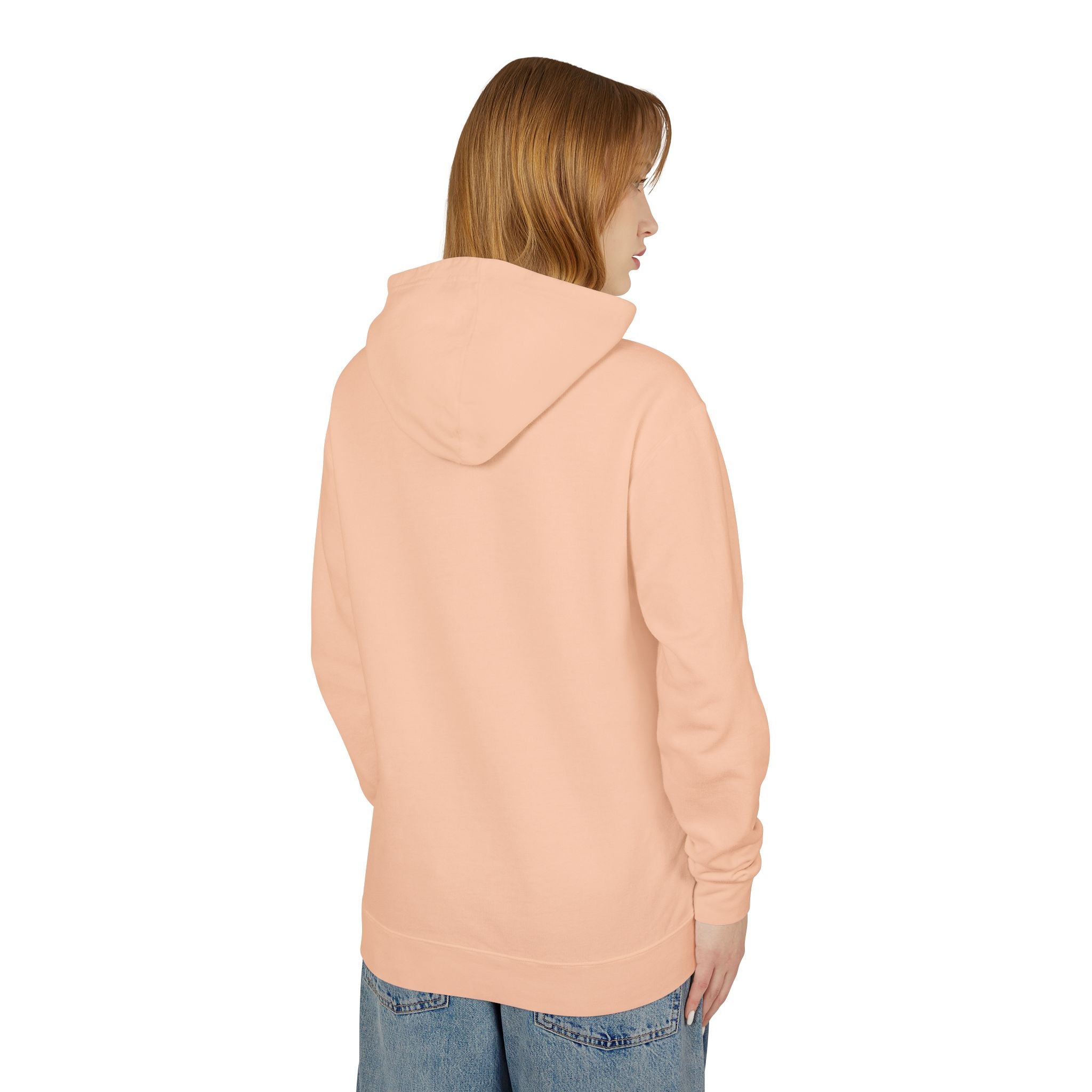 Faith-Inspired Unisex Lightweight Hooded Sweatshirt with Jesus Design