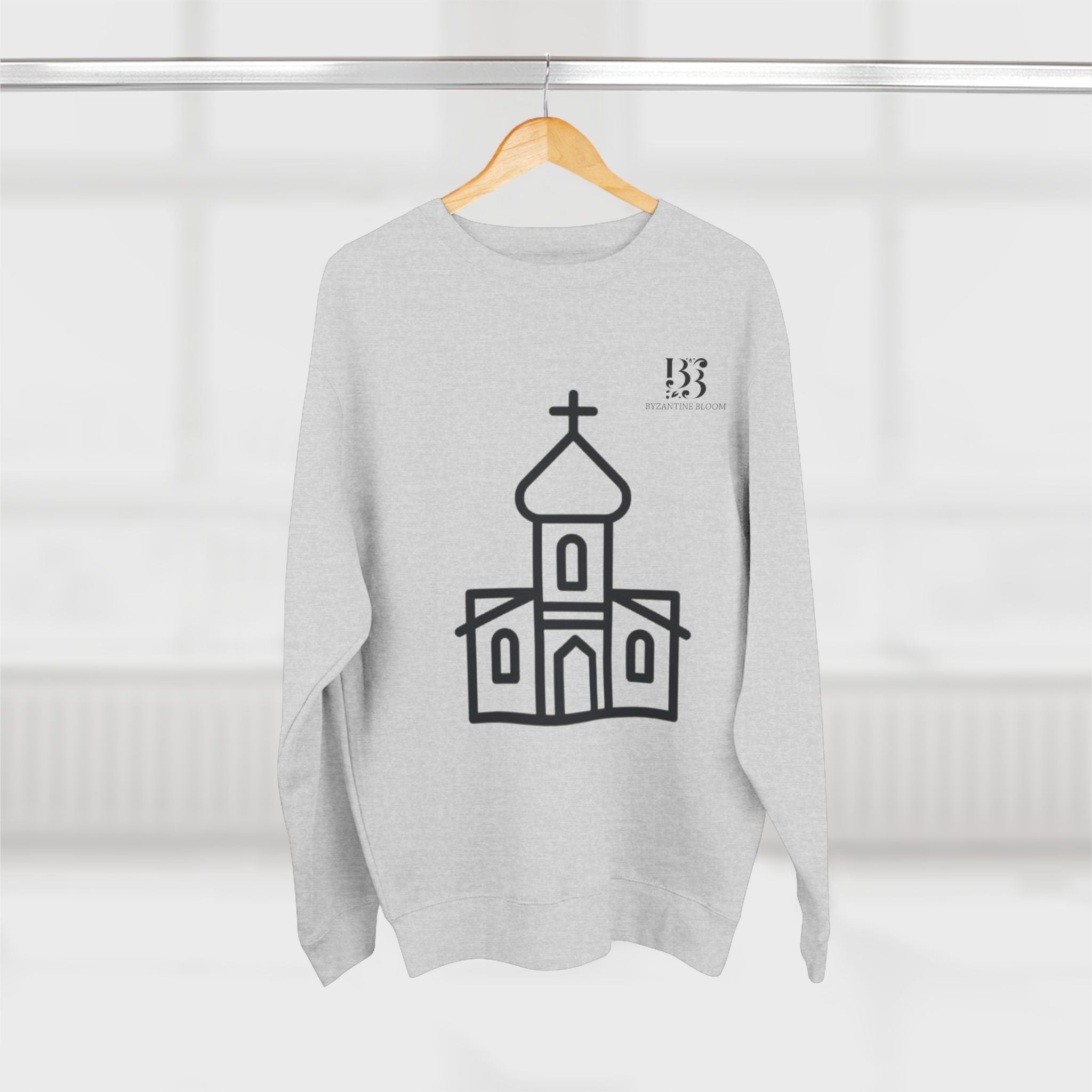 Minimalist Church Design Unisex Crewneck Sweatshirt - Perfect for Faith & Community Events