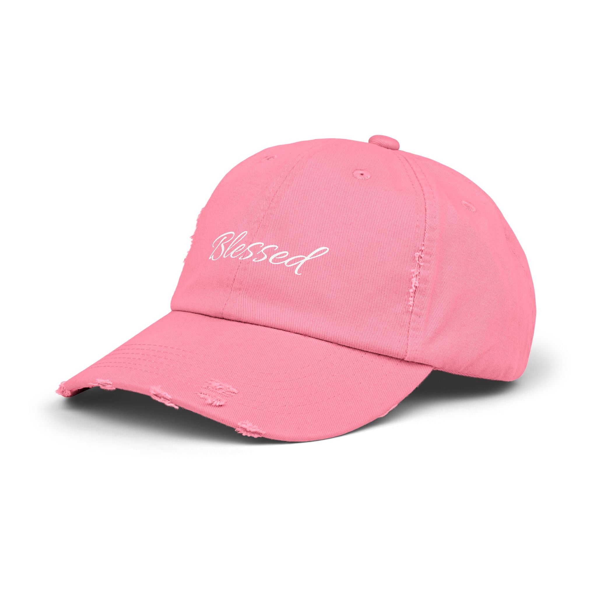 Blessed Distressed Cap - Unisex Casual Hat for Positivity