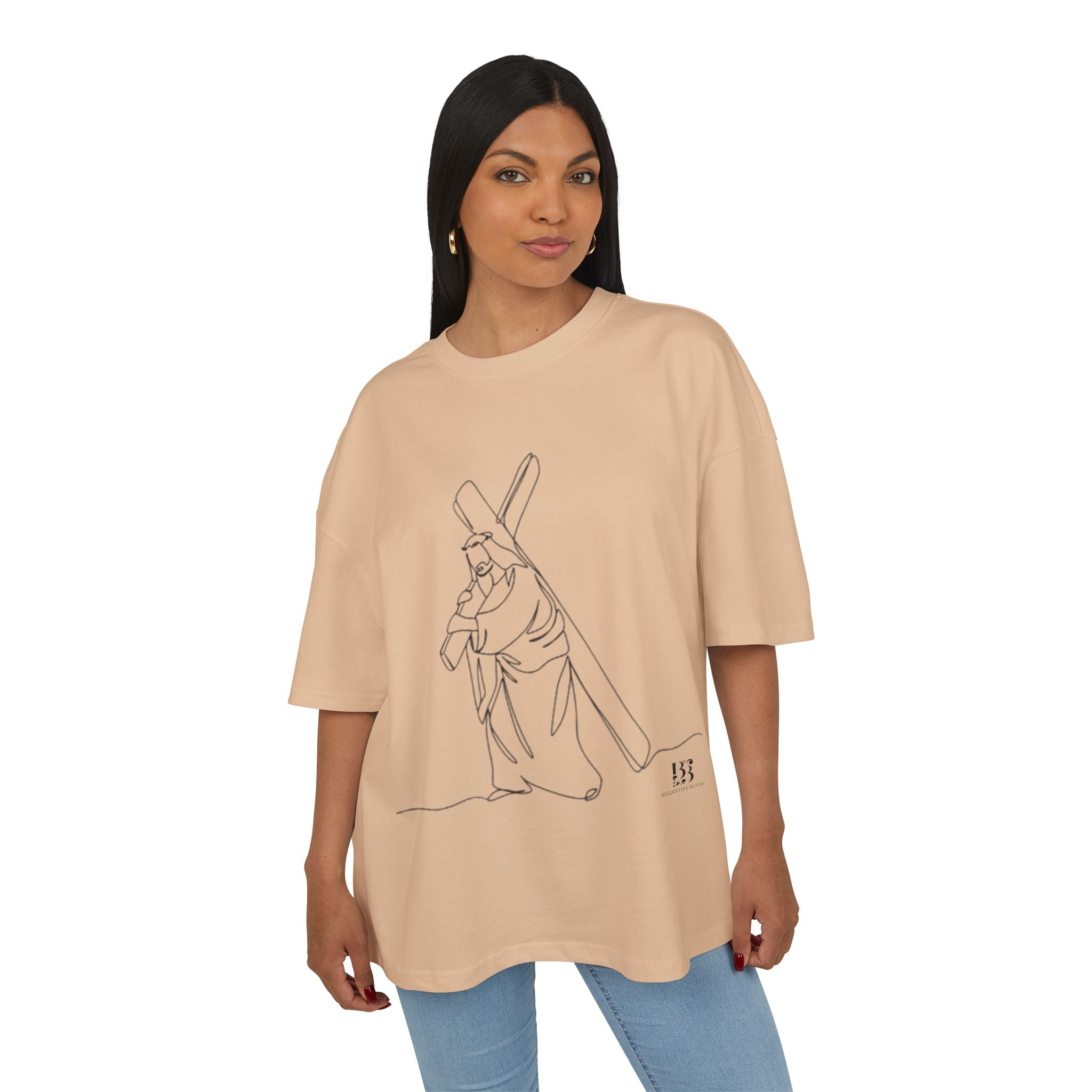 Outline - Faith Inspired Cotton Shirt, Jesus Cross