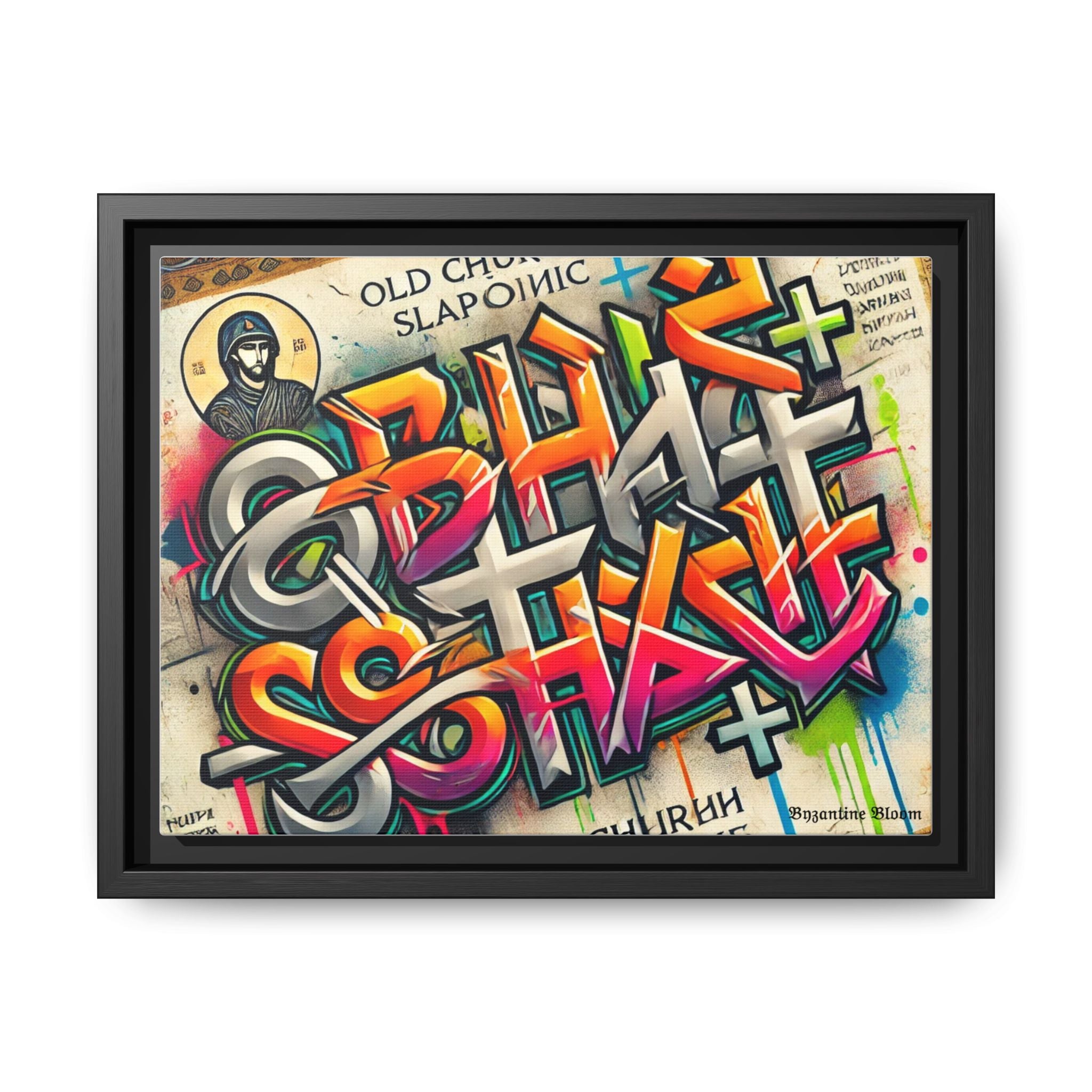 Graffiti Art Framed Canvas - Colorful Urban Wall Decor