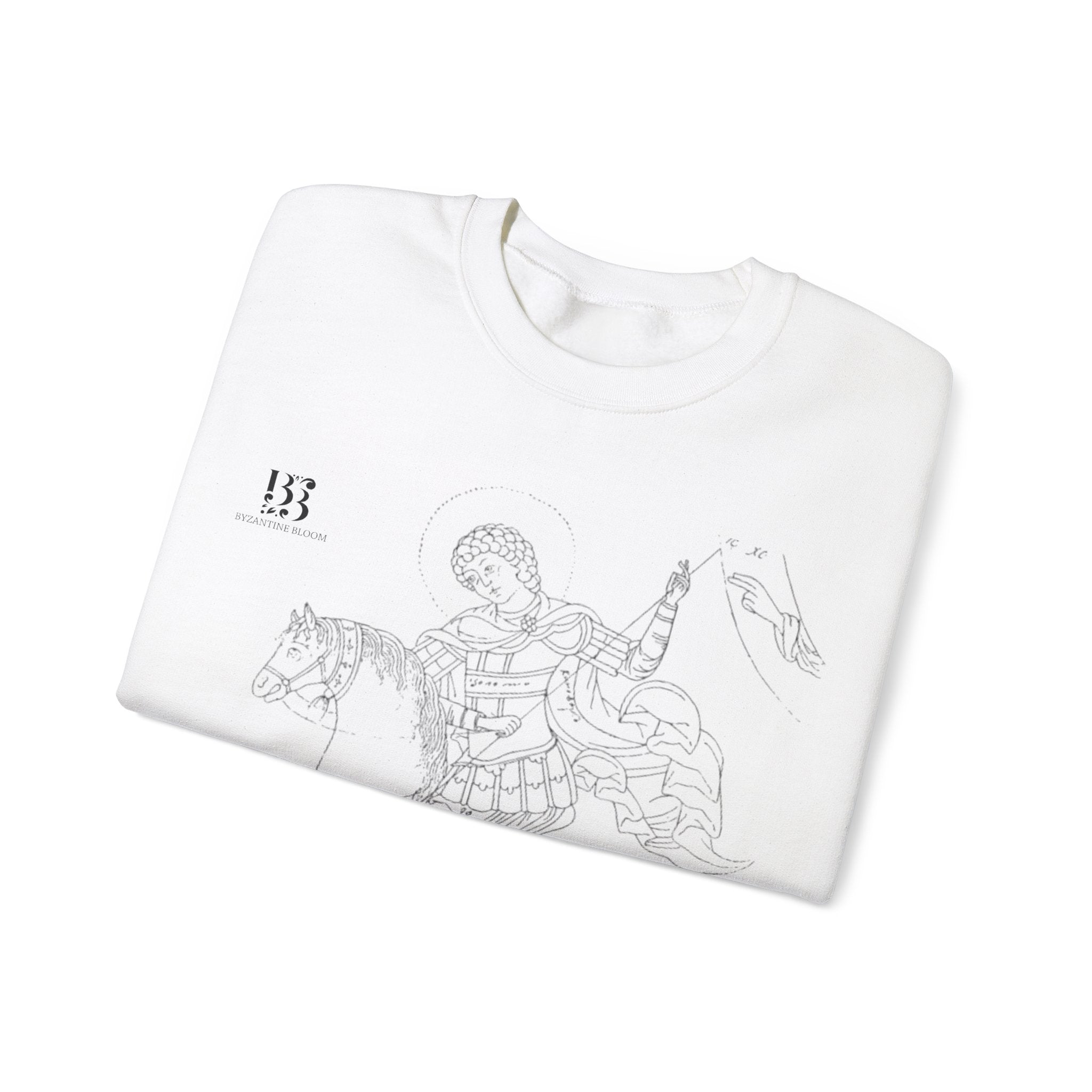 Vintage Inspired Saint George Sweatshirt - Unisex Heavy Blend™ Crewneck for Art Enthusiasts