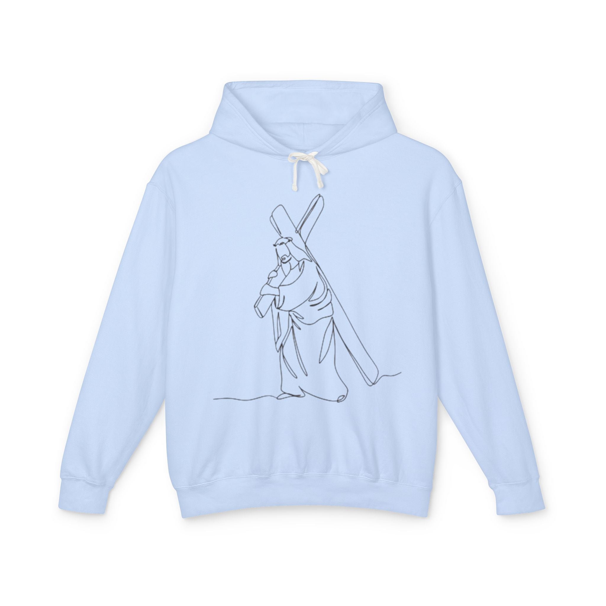 Unisex Lightweight Hooded Sweatshirt with Inspirational Design