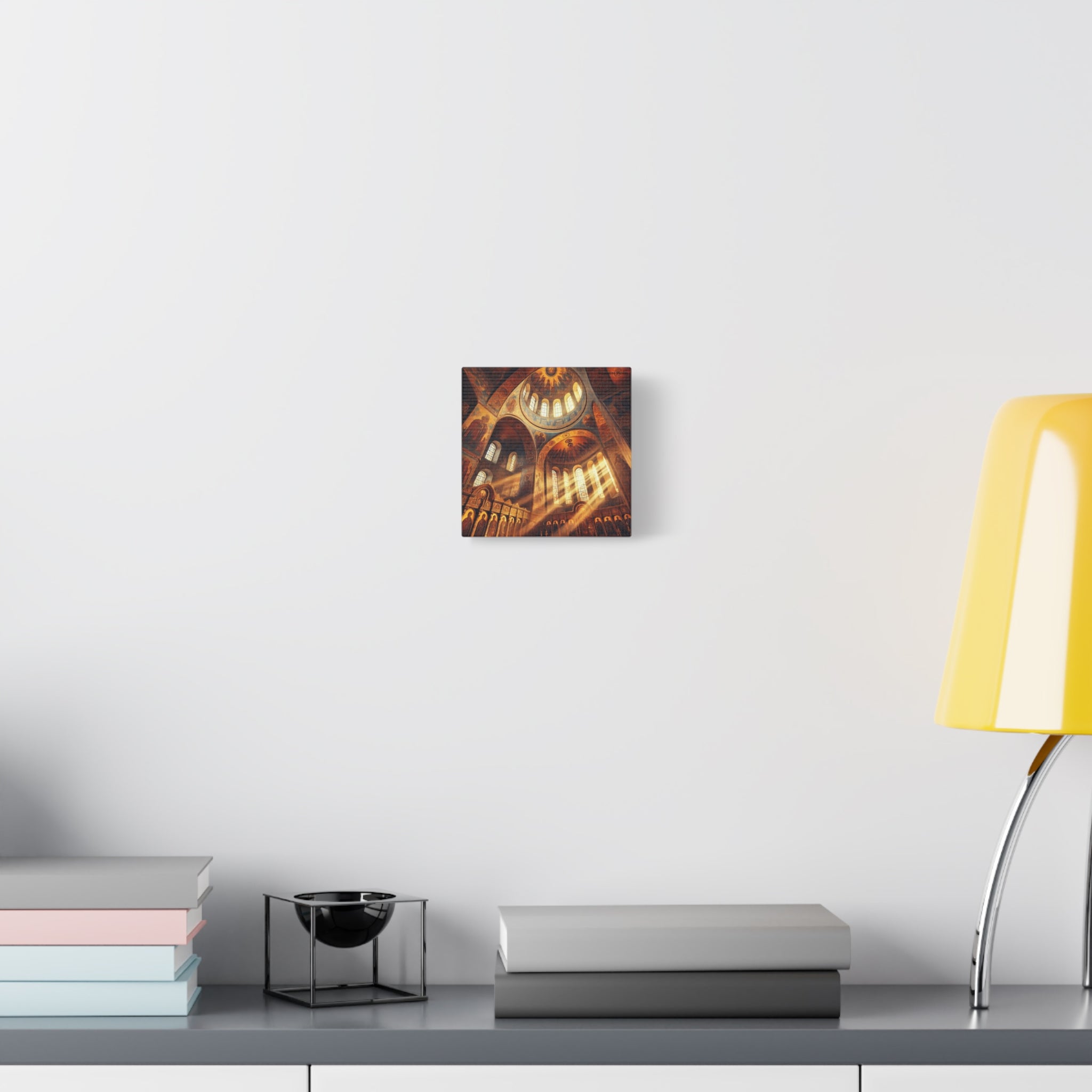 Stunning Religious Art Canvas Print - Illuminated Architecture