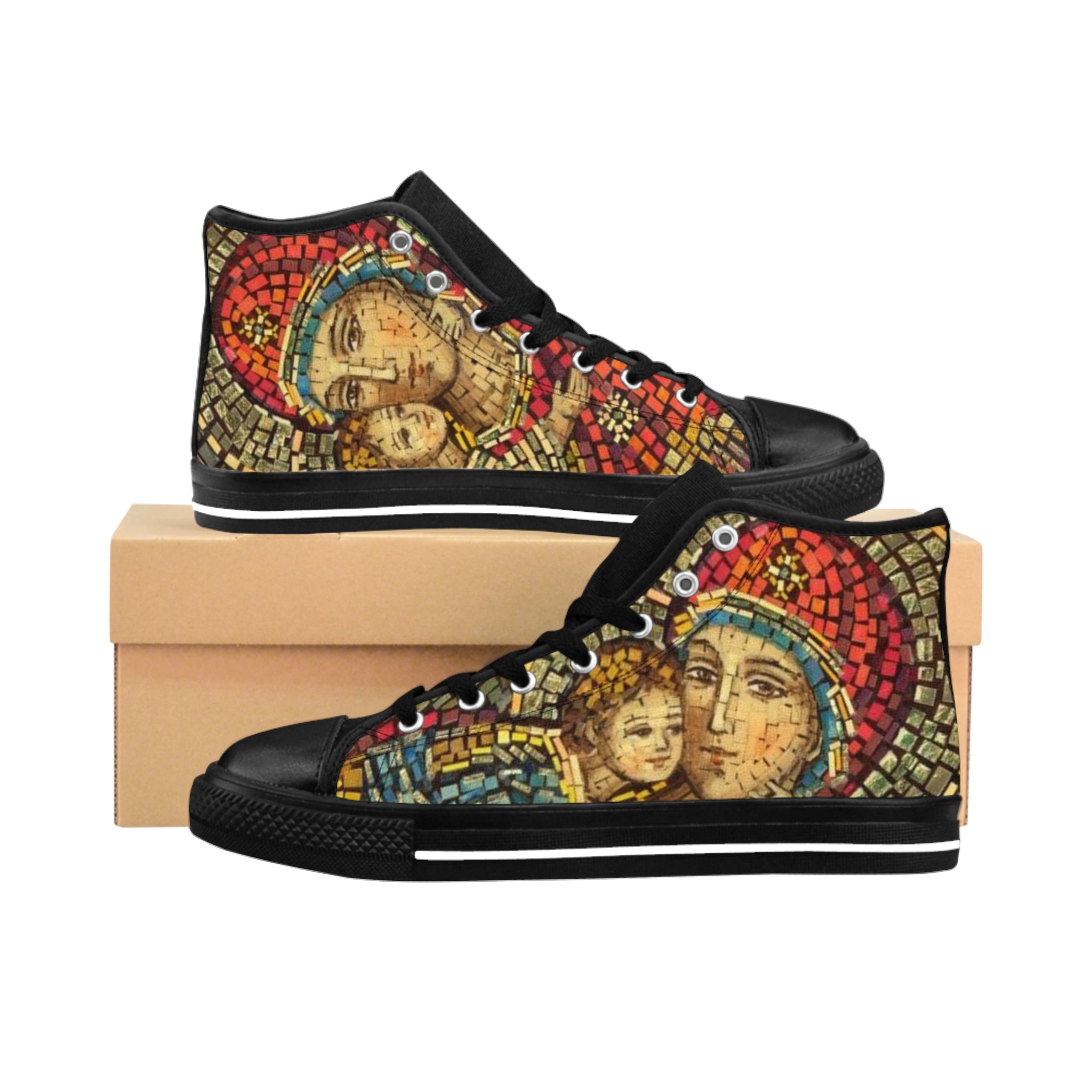 Artistic High-Top Sneakers with Iconic Design