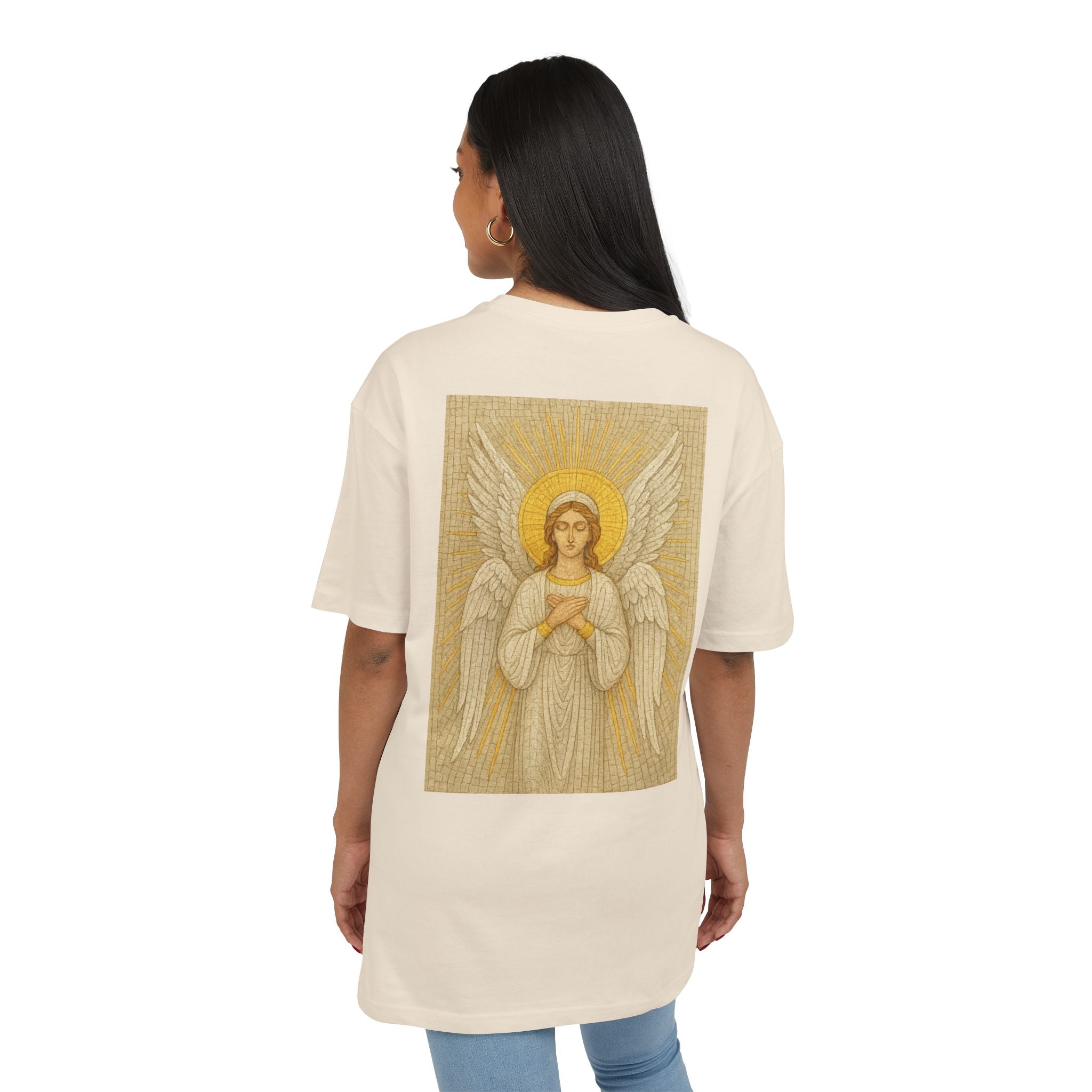Angelic Oversize Tee, Spiritual Cotton T-Shirt
