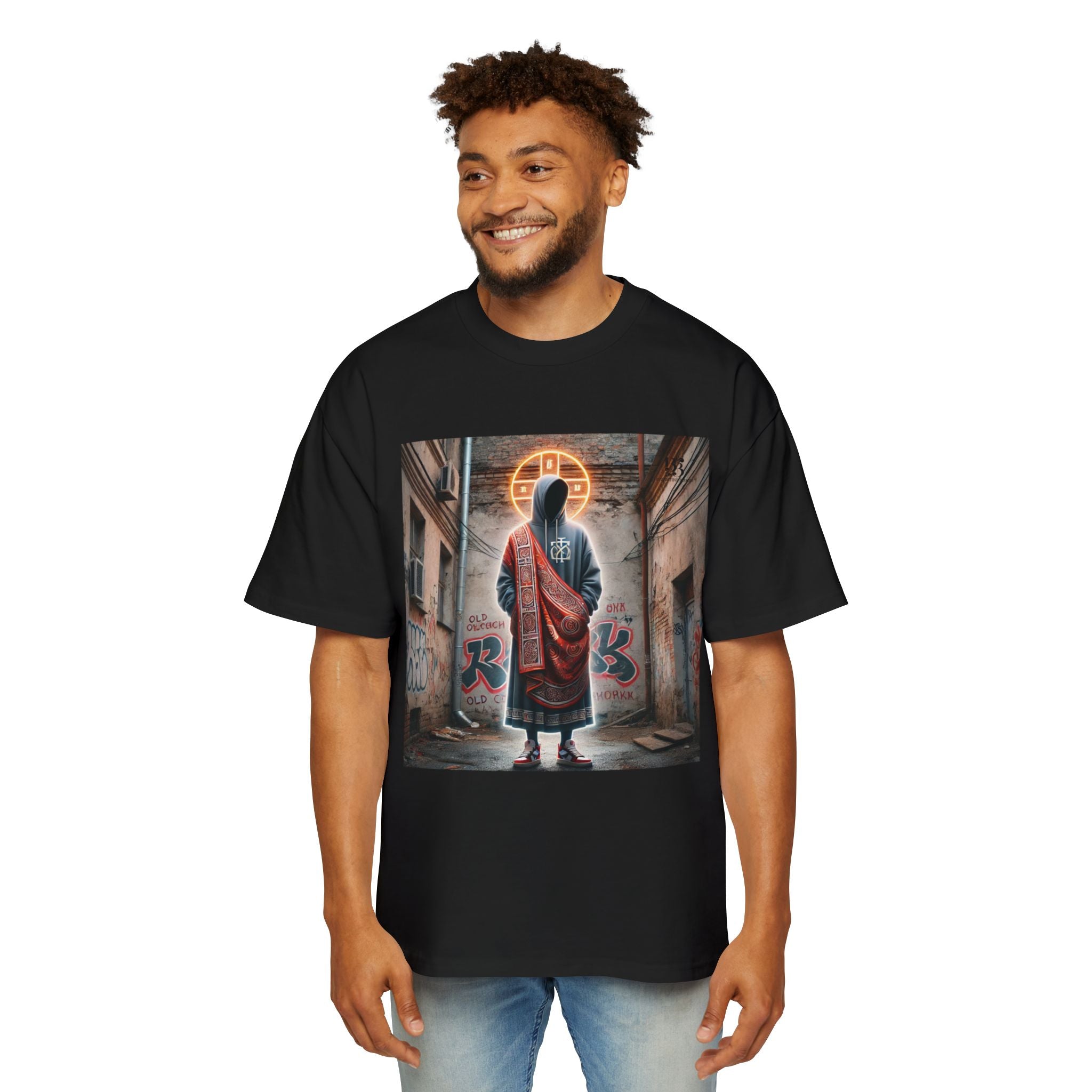 Urban Spirituality Heavy Oversized Tee - Streetwear Graphic T-Shirt