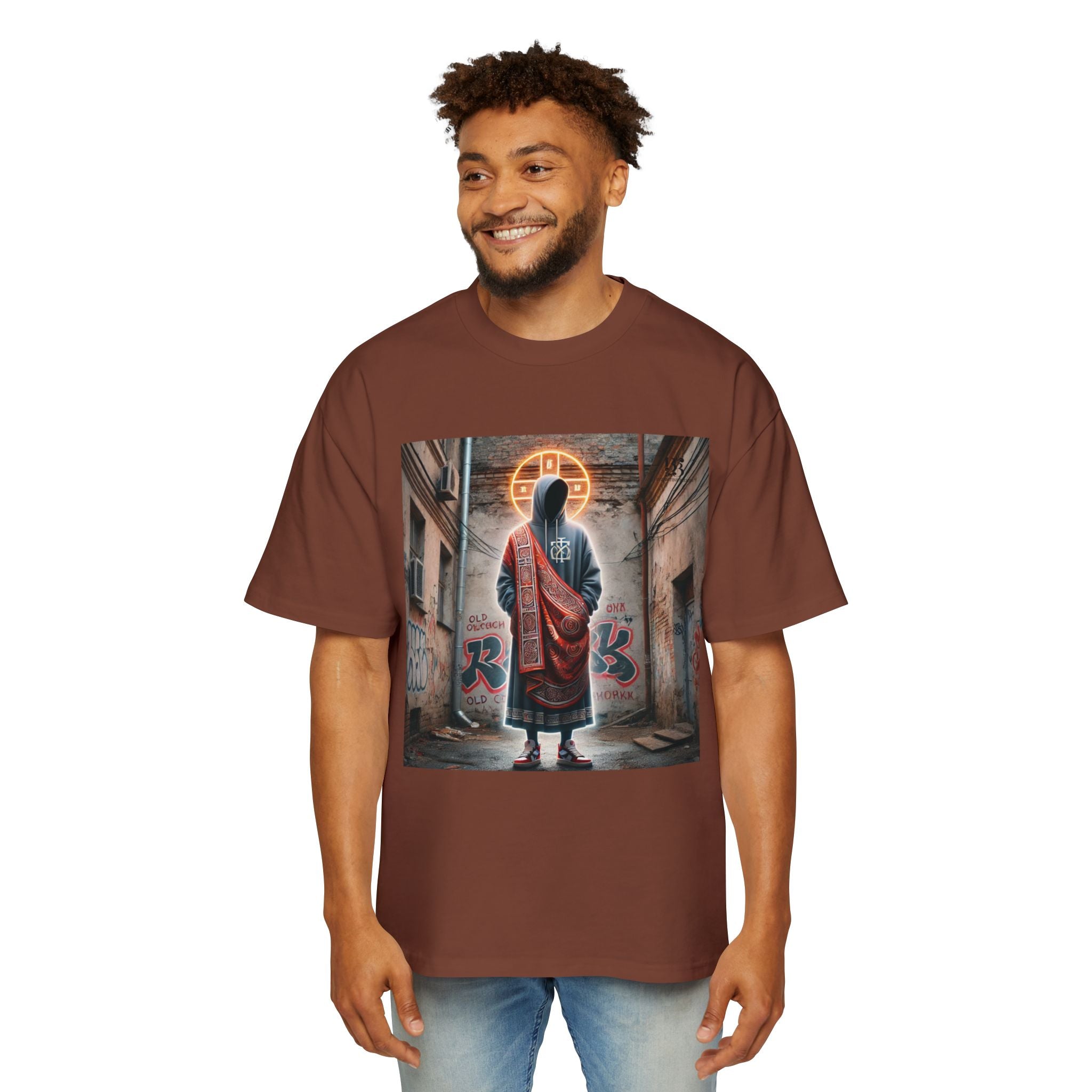 Urban Spirituality Heavy Oversized Tee - Streetwear Graphic T-Shirt