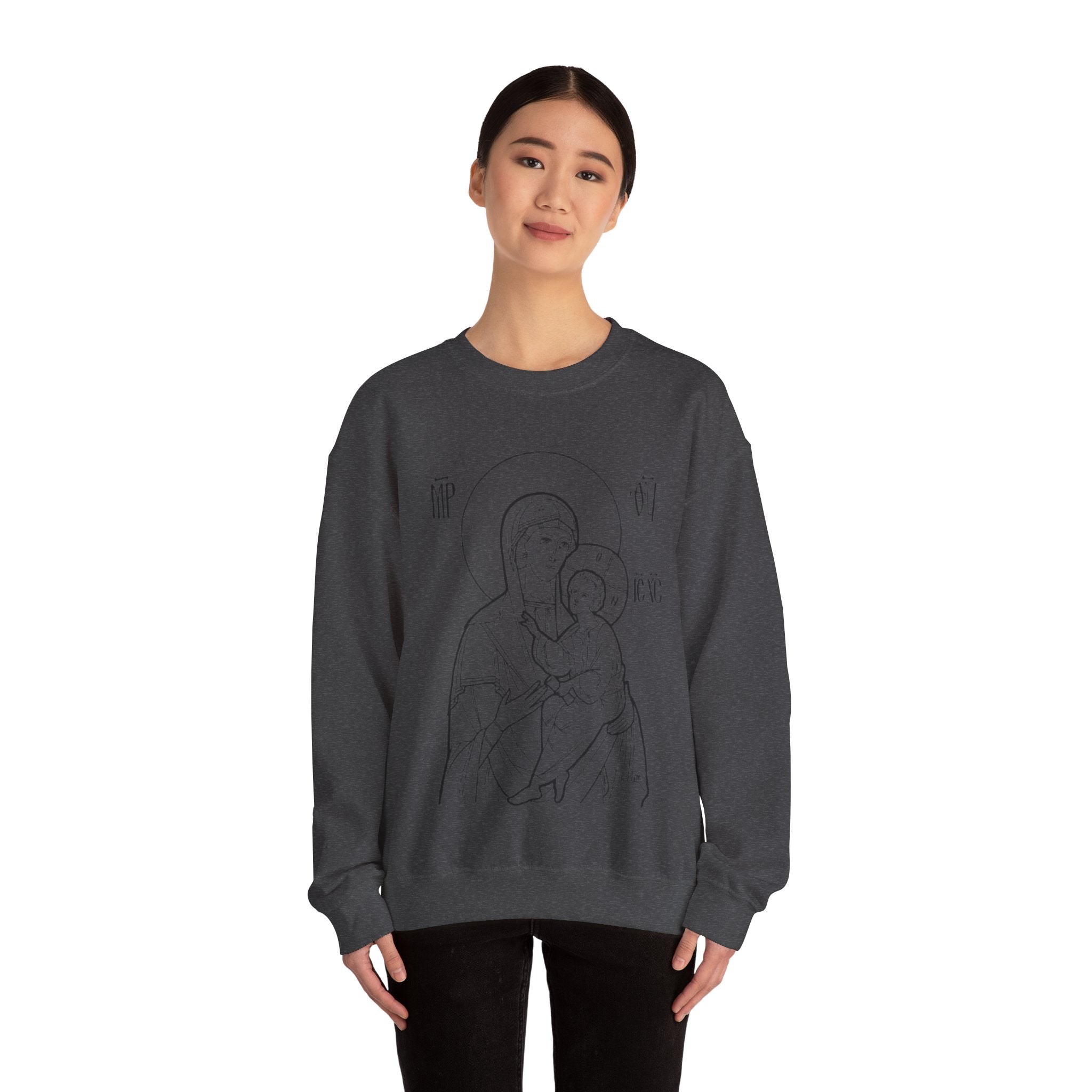Holy Mother Unisex Sweatshirt – Vintage Religious Design