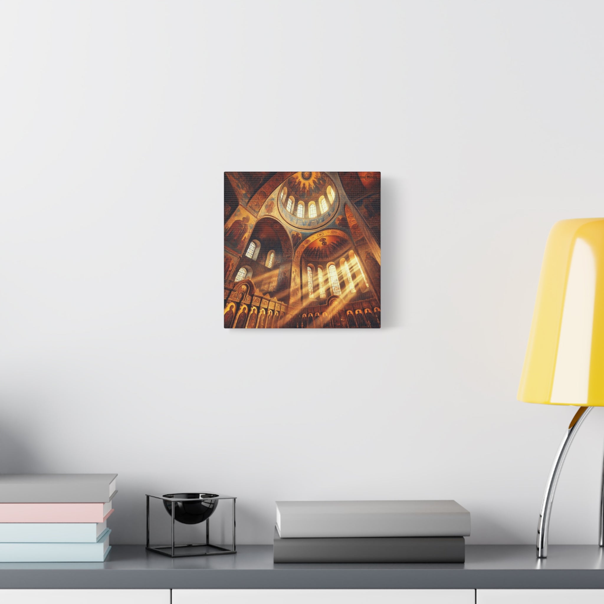 Stunning Religious Art Canvas Print - Illuminated Architecture