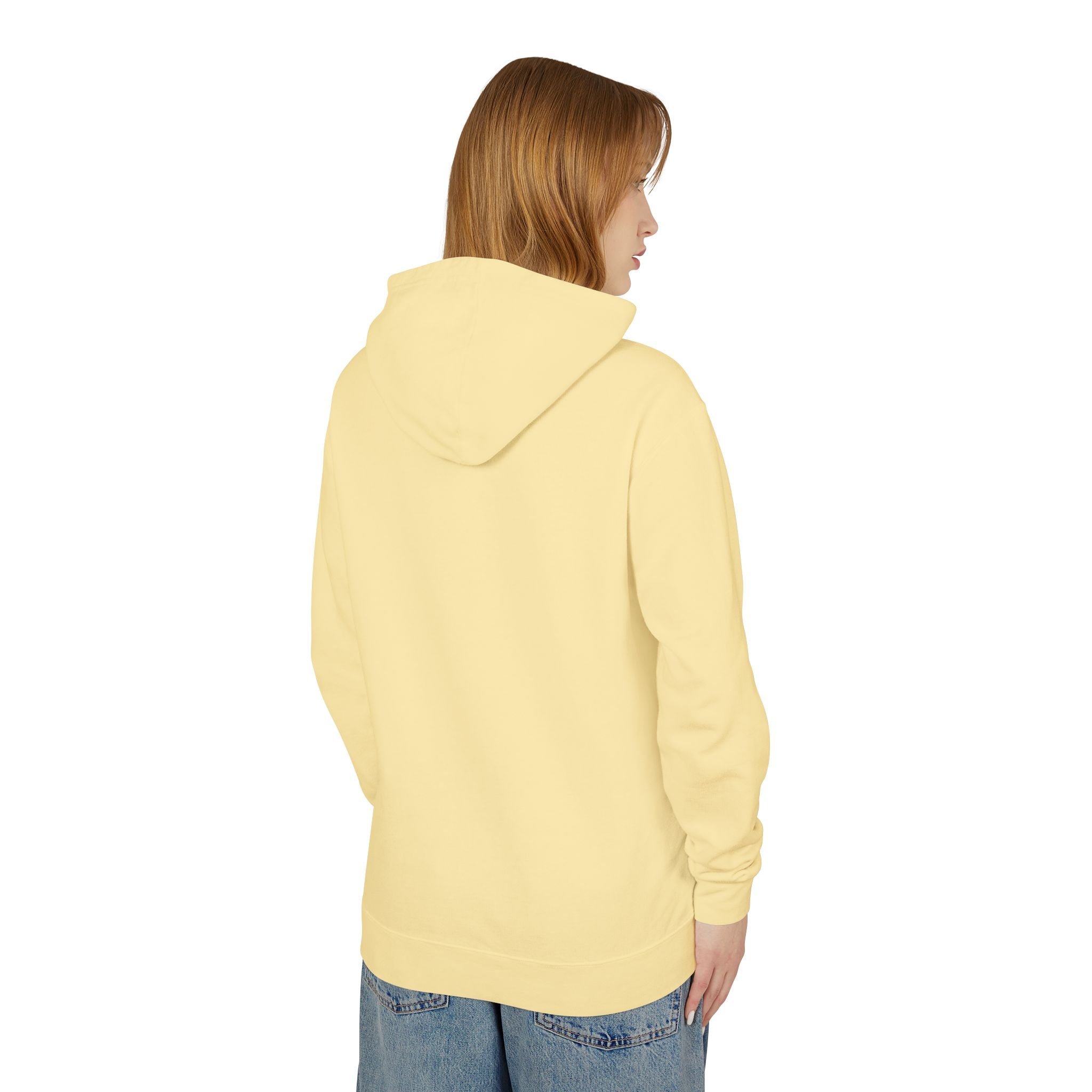 Unisex Lightweight Hooded Sweatshirt with Intricate Cross Design - Perfect for Faith and Style Lovers