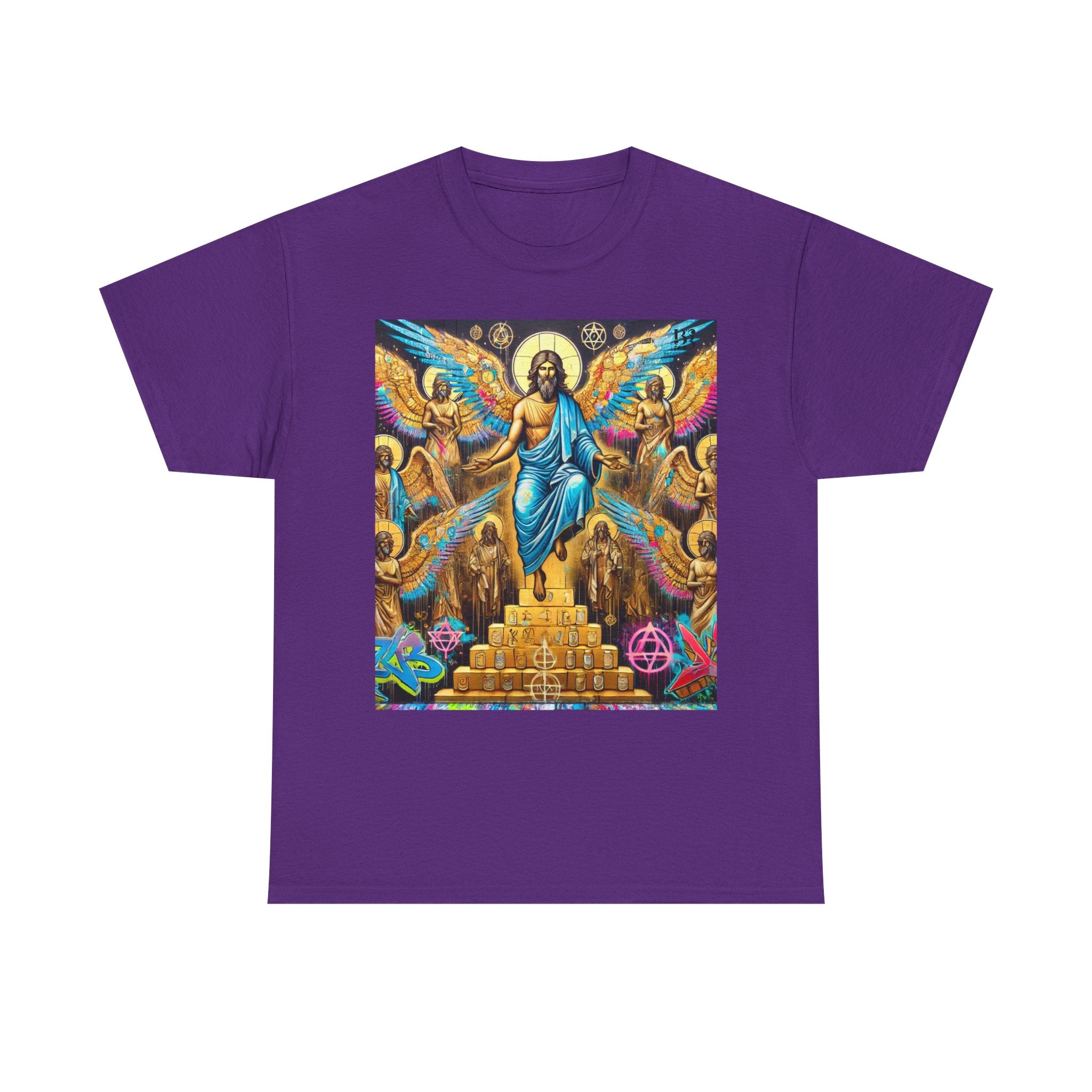 Heavenly Guardian Graphic Tee | Unisex Heavy Cotton T-Shirt