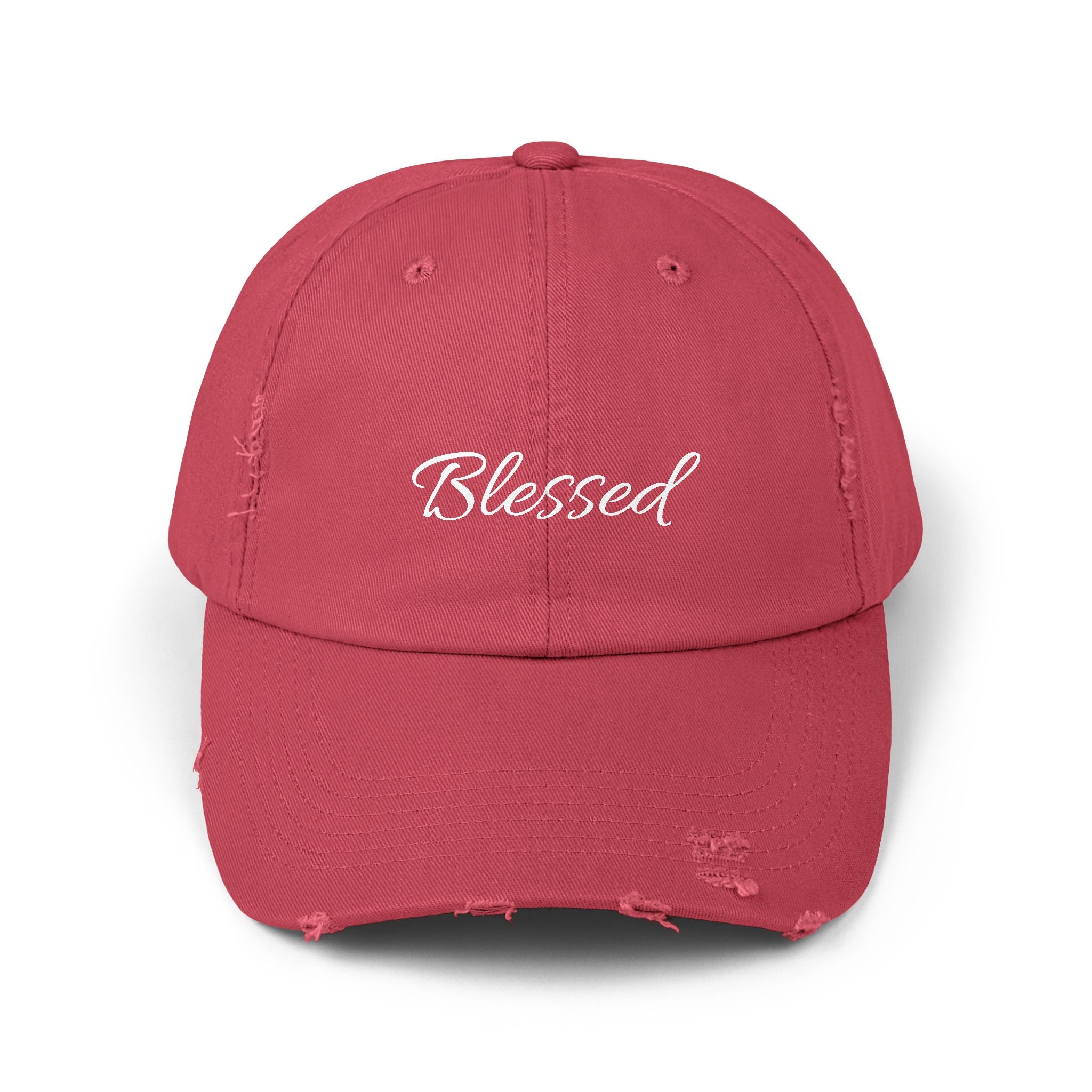 Blessed Distressed Cap - Unisex Casual Hat for Positivity