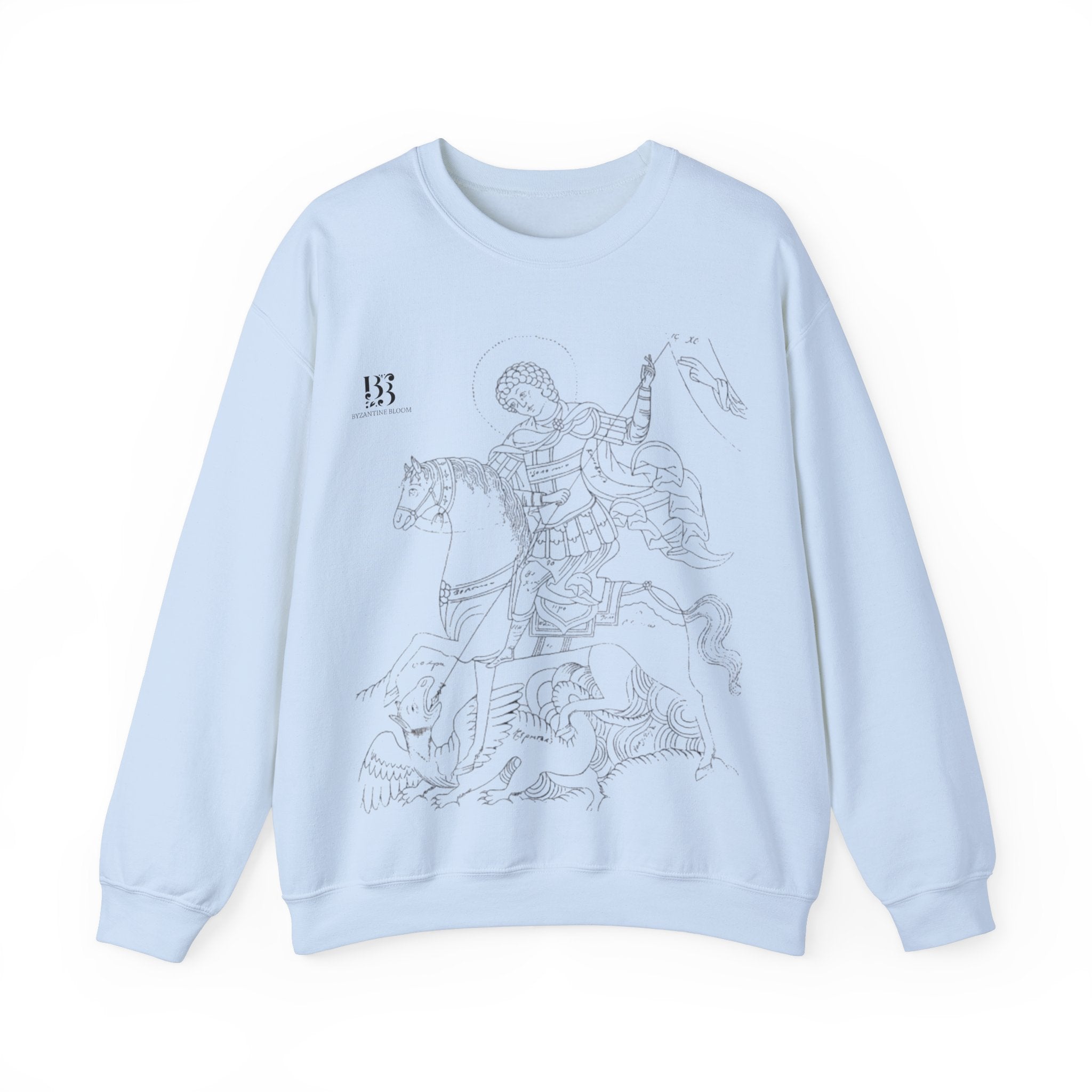 Vintage Inspired Saint George Sweatshirt - Unisex Heavy Blend™ Crewneck for Art Enthusiasts