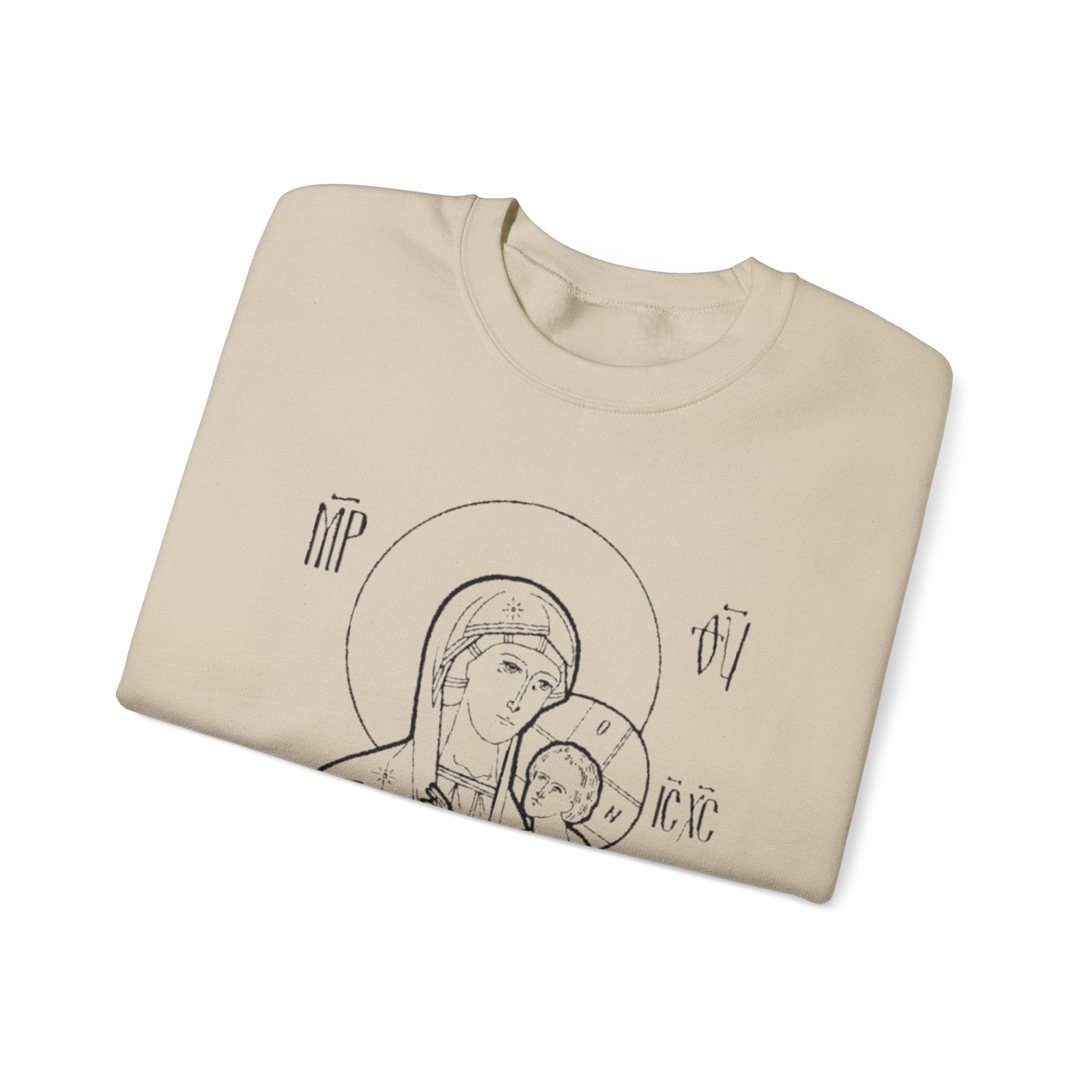 Holy Mother Unisex Sweatshirt – Vintage Religious Design