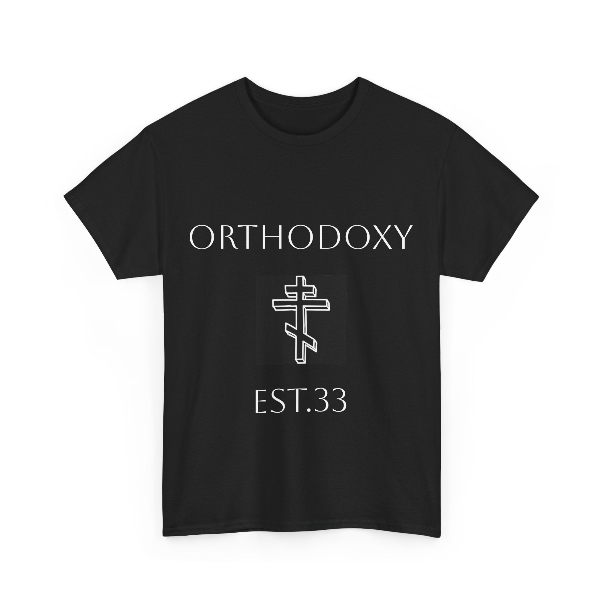 Orthodoxy cross EST.33 - Unisex Heavy Cotton Tee