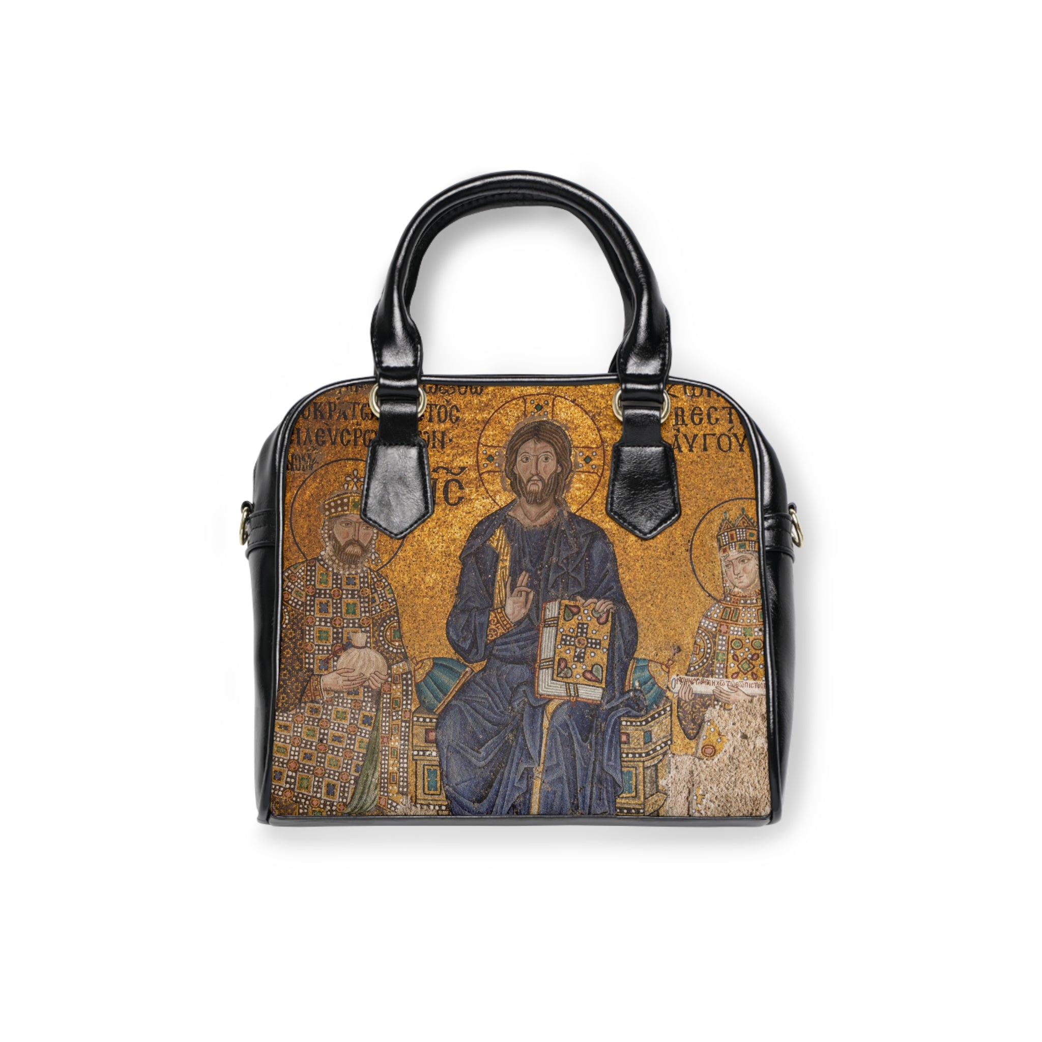 Orthodox Icon Shoulder Handbag - Stylish Religious Tote for Faithful Carrying