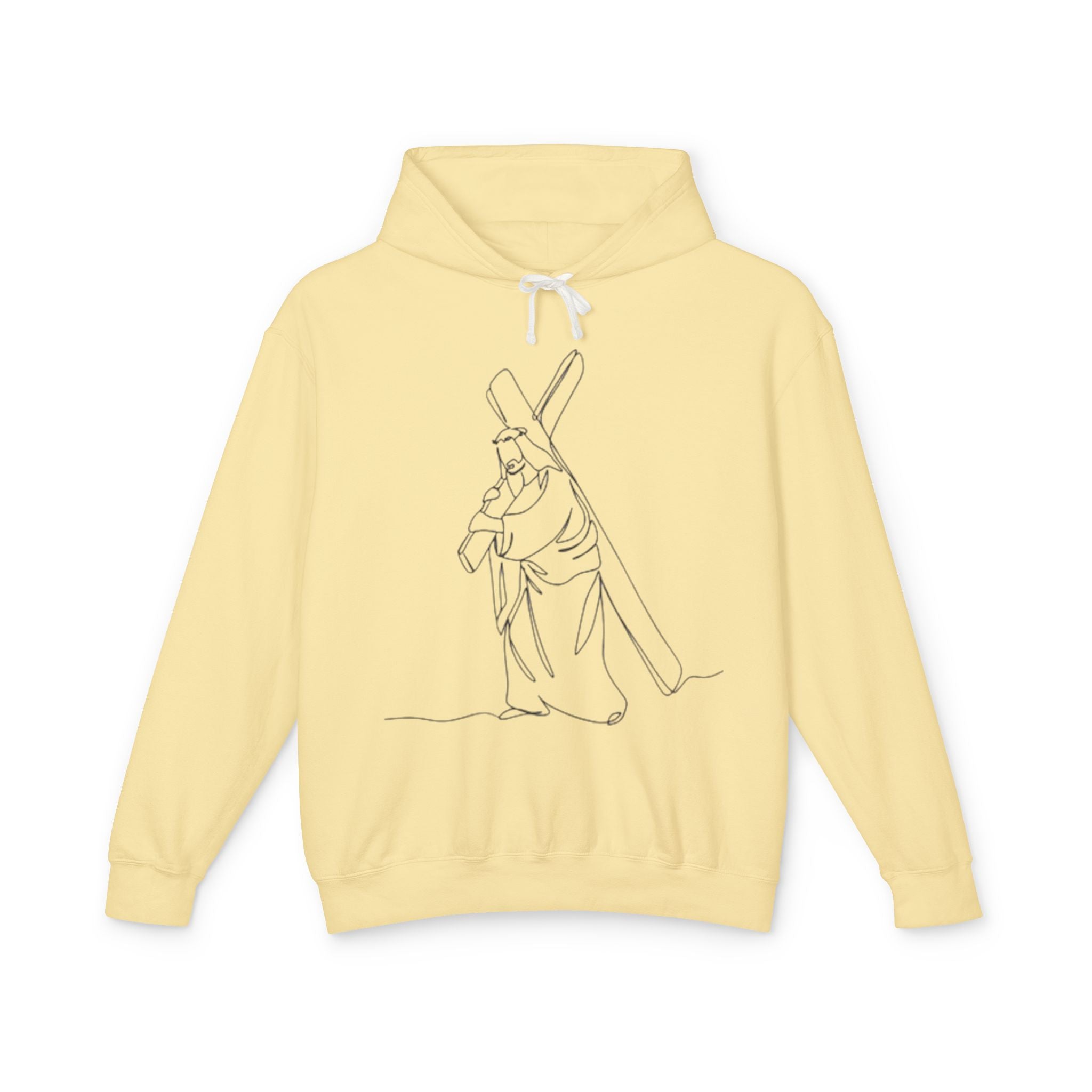 Unisex Lightweight Hooded Sweatshirt with Inspirational Design