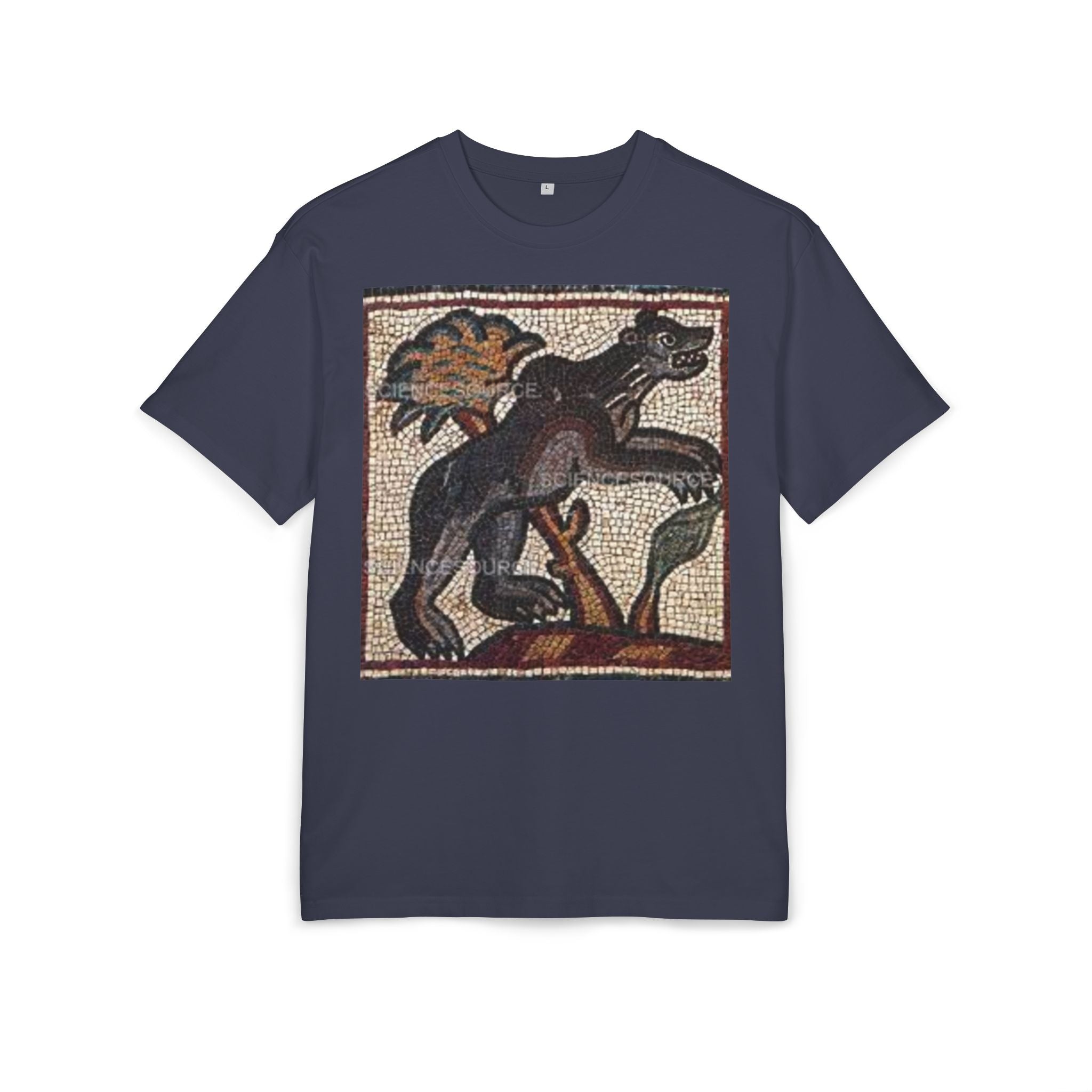 Artistic Mosaic Unisex Heavy Oversize Tee - Unique Graphic Design for Casual Style