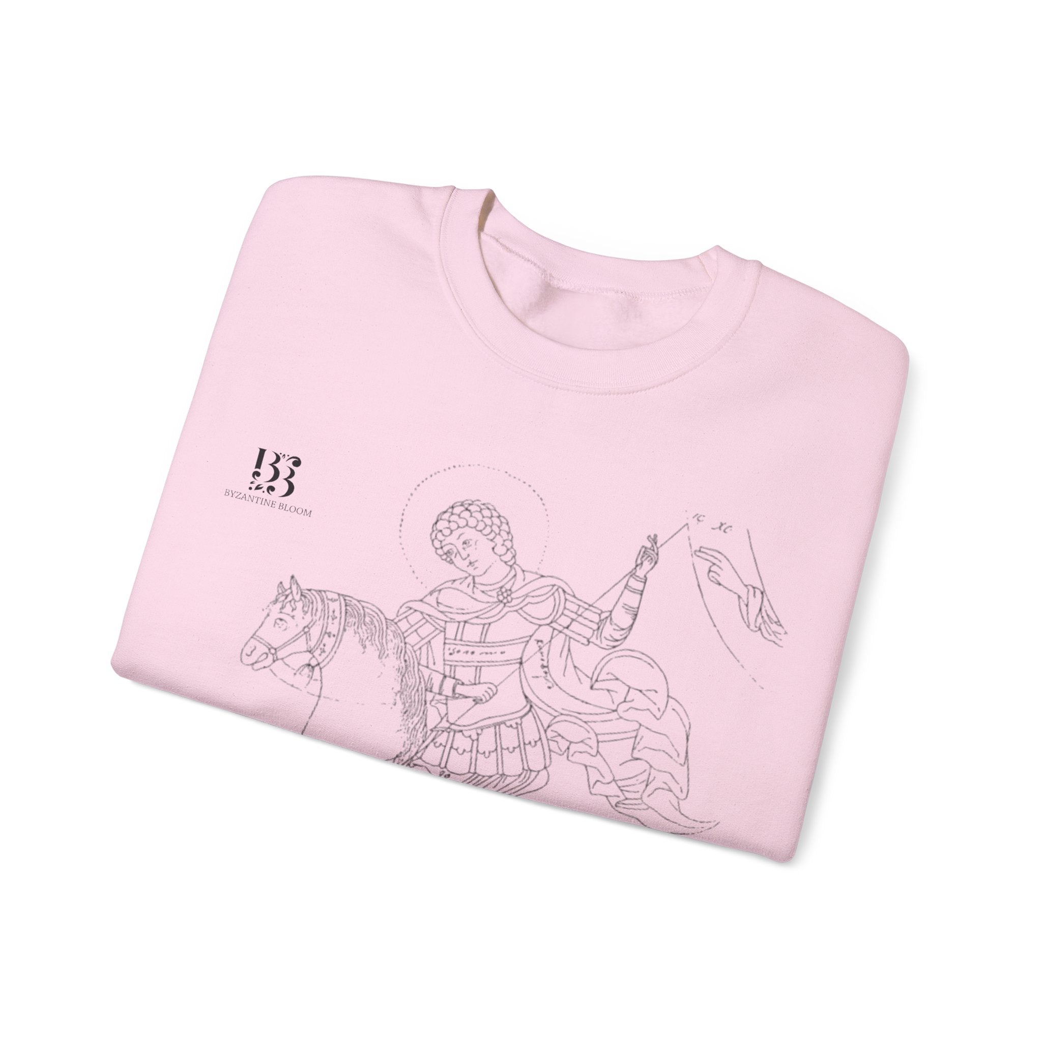 Vintage Inspired Saint George Sweatshirt - Unisex Heavy Blend™ Crewneck for Art Enthusiasts