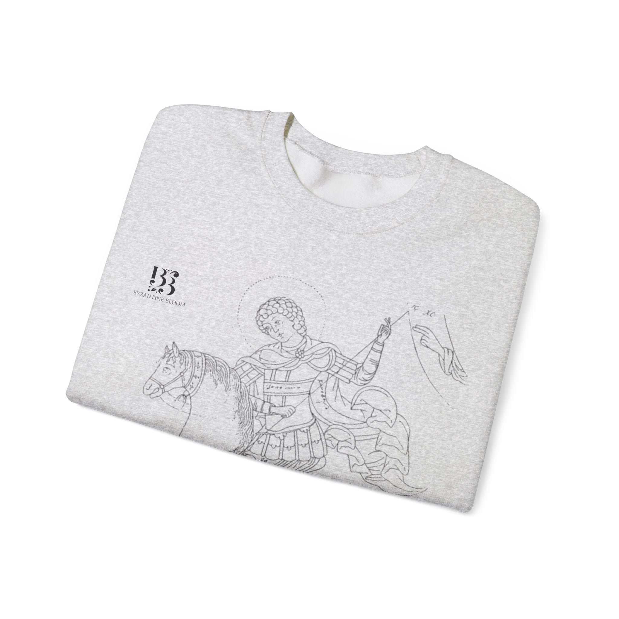 Vintage Inspired Saint George Sweatshirt - Unisex Heavy Blend™ Crewneck for Art Enthusiasts