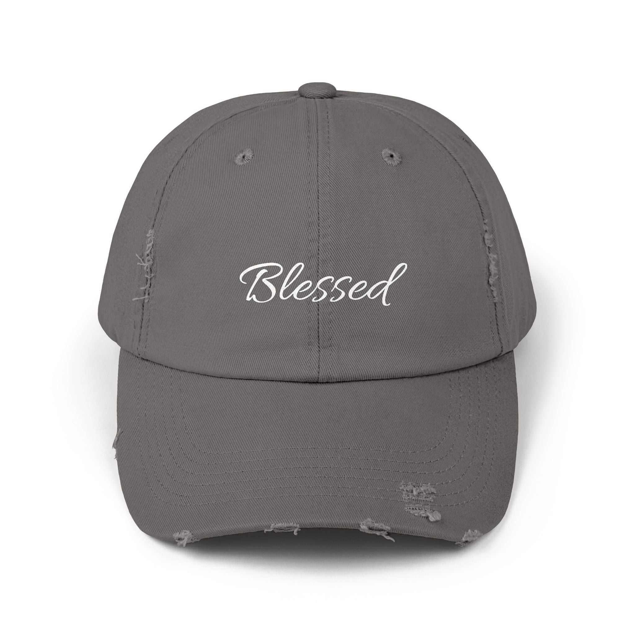 Blessed Distressed Cap - Unisex Casual Hat for Positivity