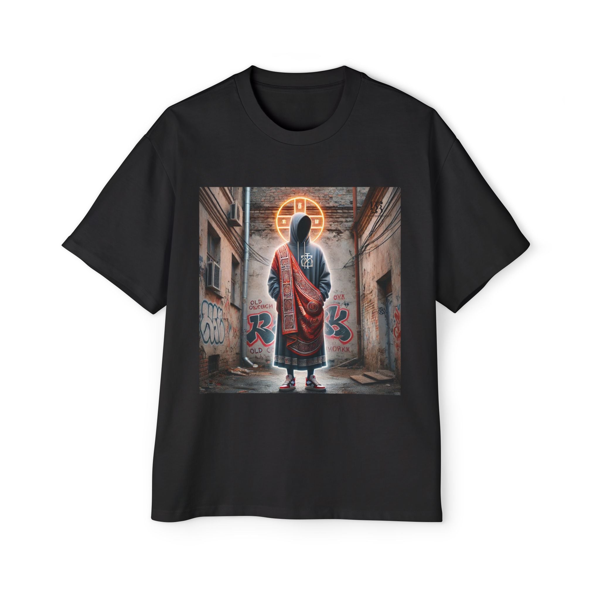 Urban Spirituality Heavy Oversized Tee - Streetwear Graphic T-Shirt